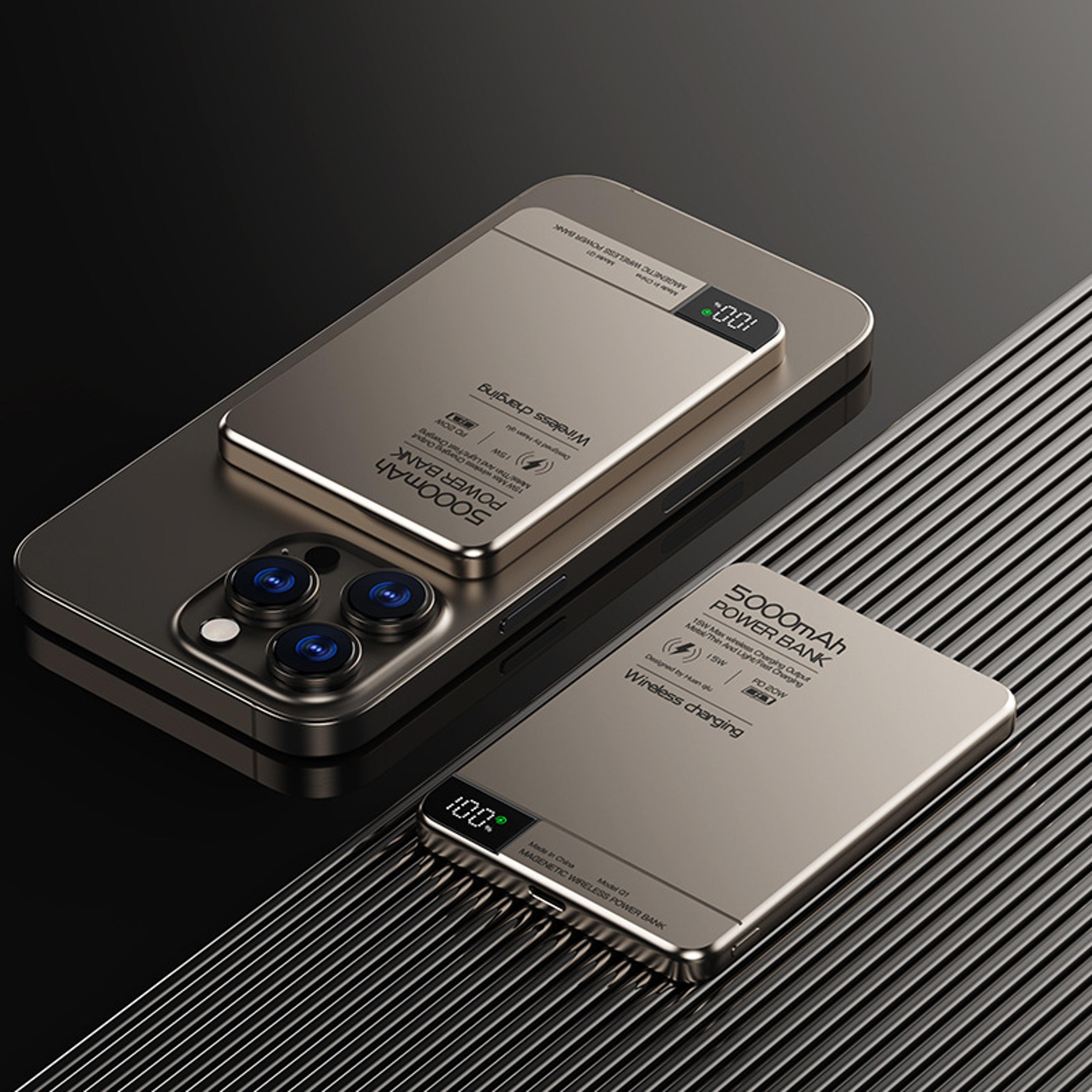 Super Fast Charging Power Bank Magnetic Qi Wireless Charger Powerbank For Magsafe IPhone Samsung Hu 8