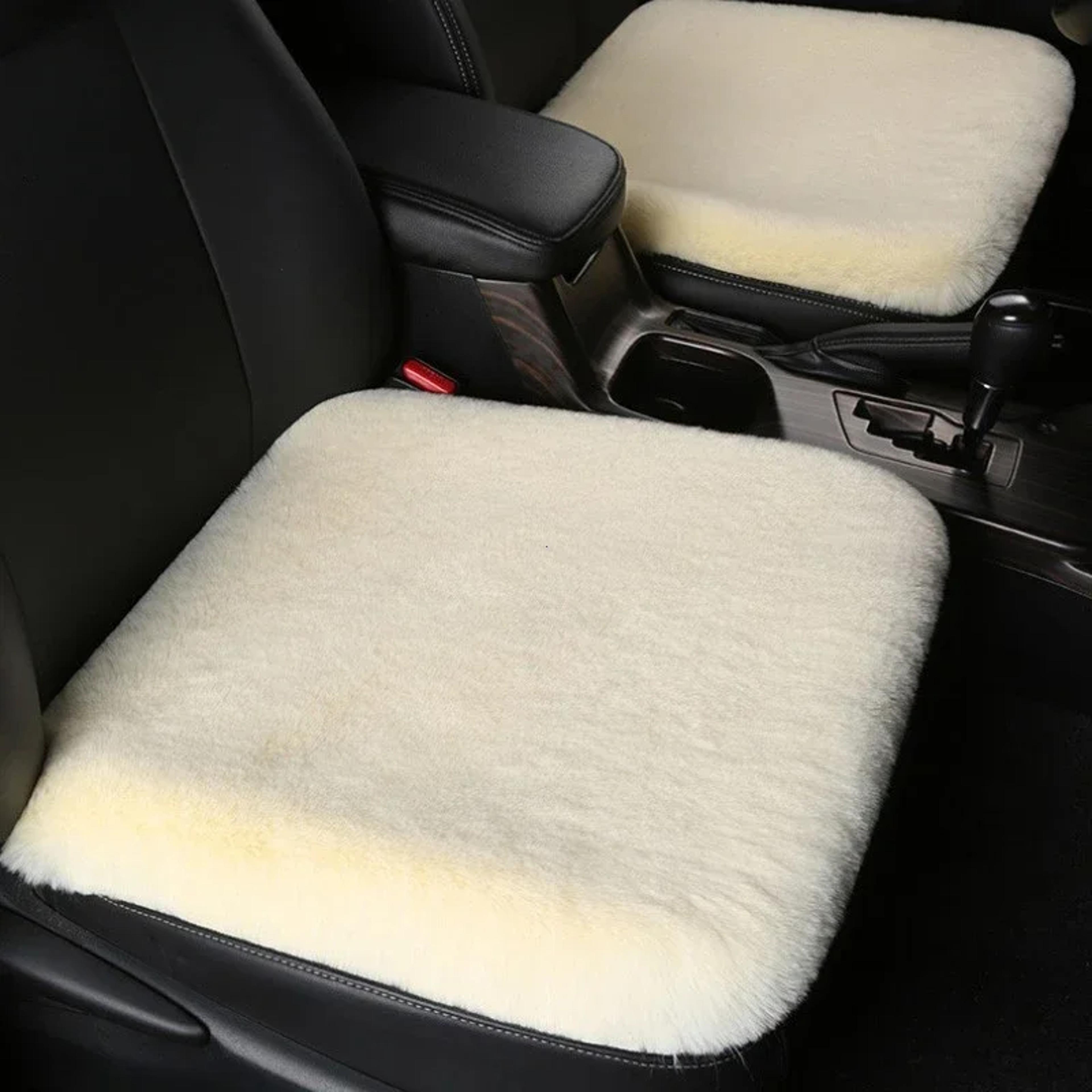 Winter Warmth Plush Rabbit Fur Car Seat Cushion Thickened Wool OnePiece Square Cushion For Main Dri 4