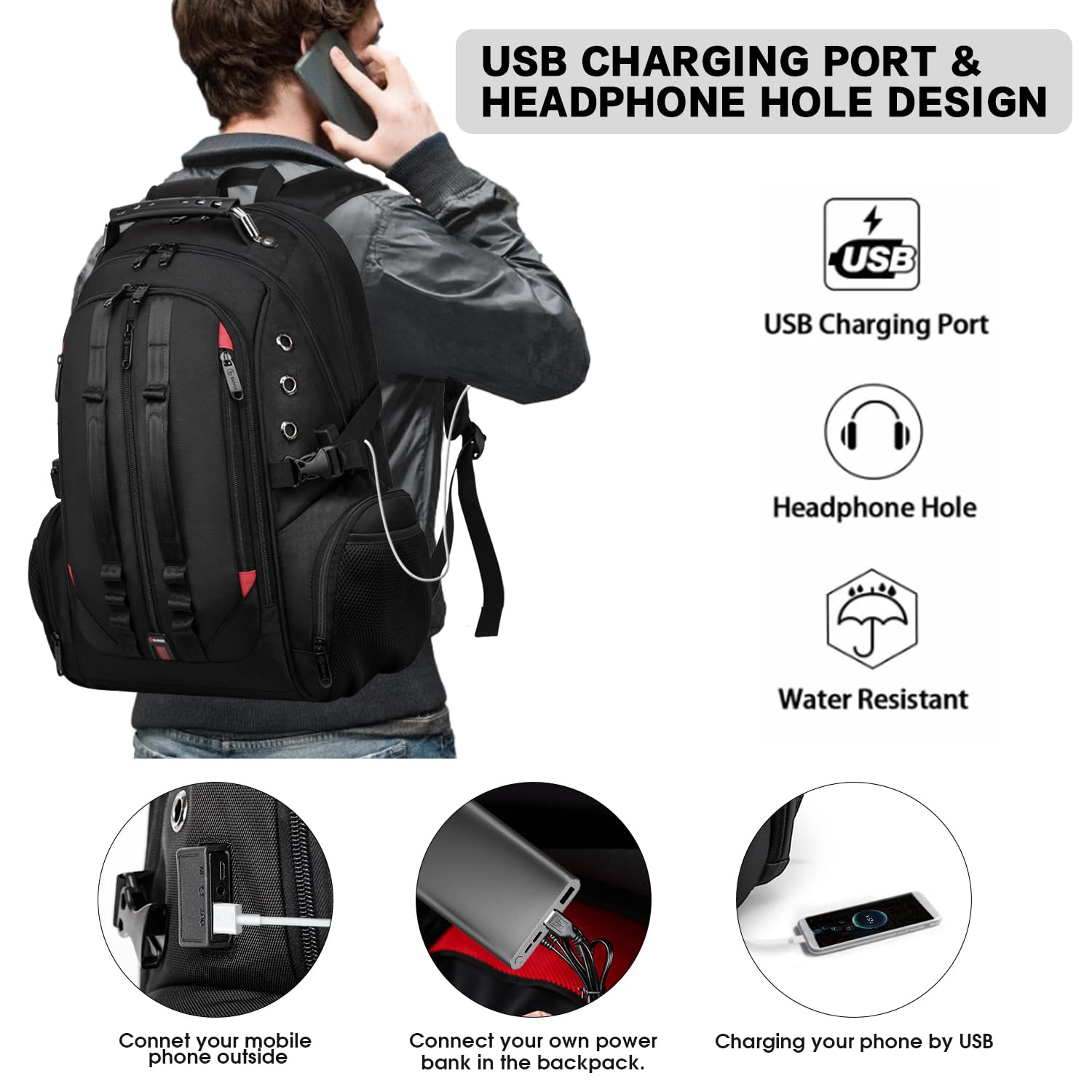 Durable Travel Backpack Large MultiFunction Laptop Backpack School Bag For Teenagers With USB Recha 5