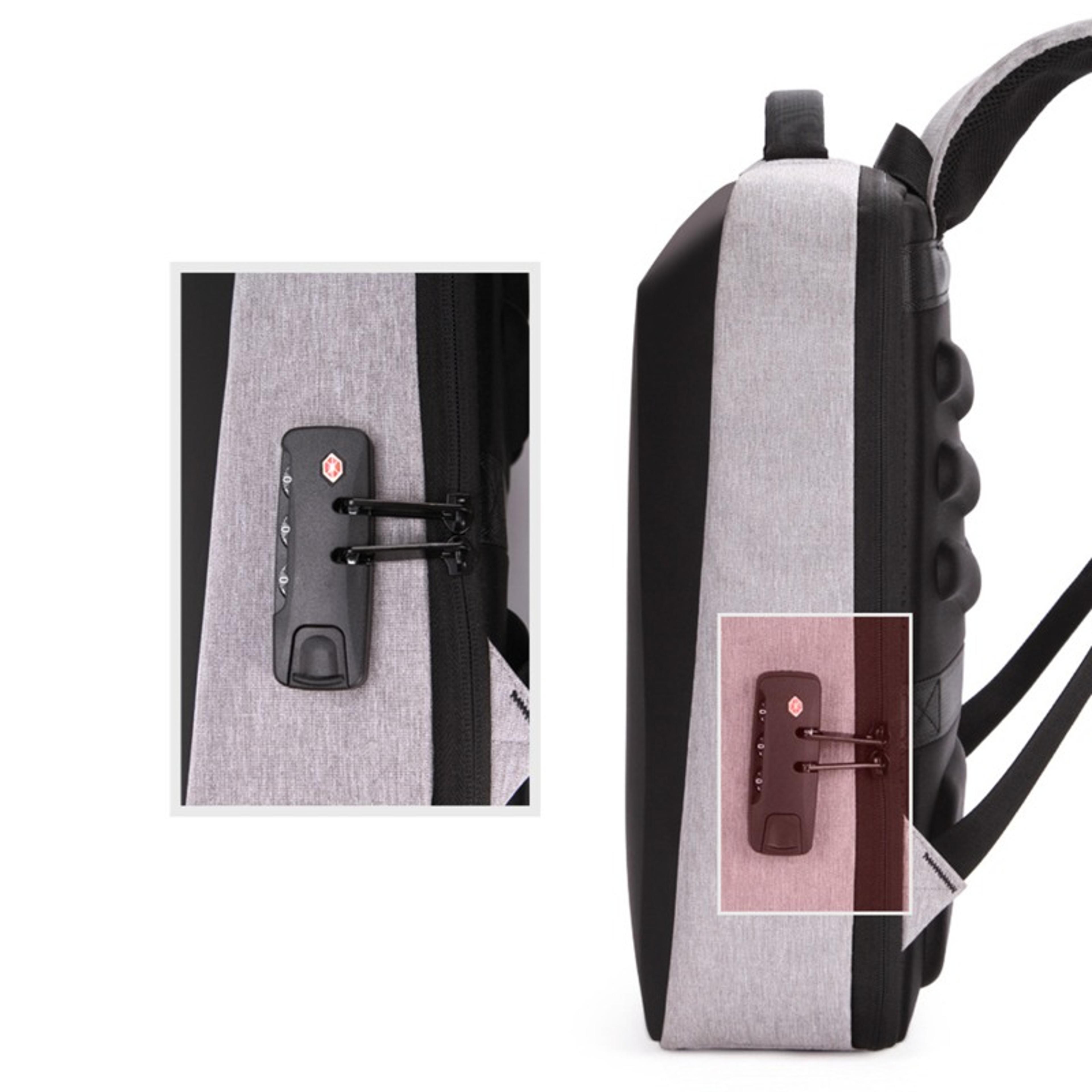 Antitheft Hard Shell Backpack Mens High Capacity Travel Bag USB Charging Business Computer Bag 2