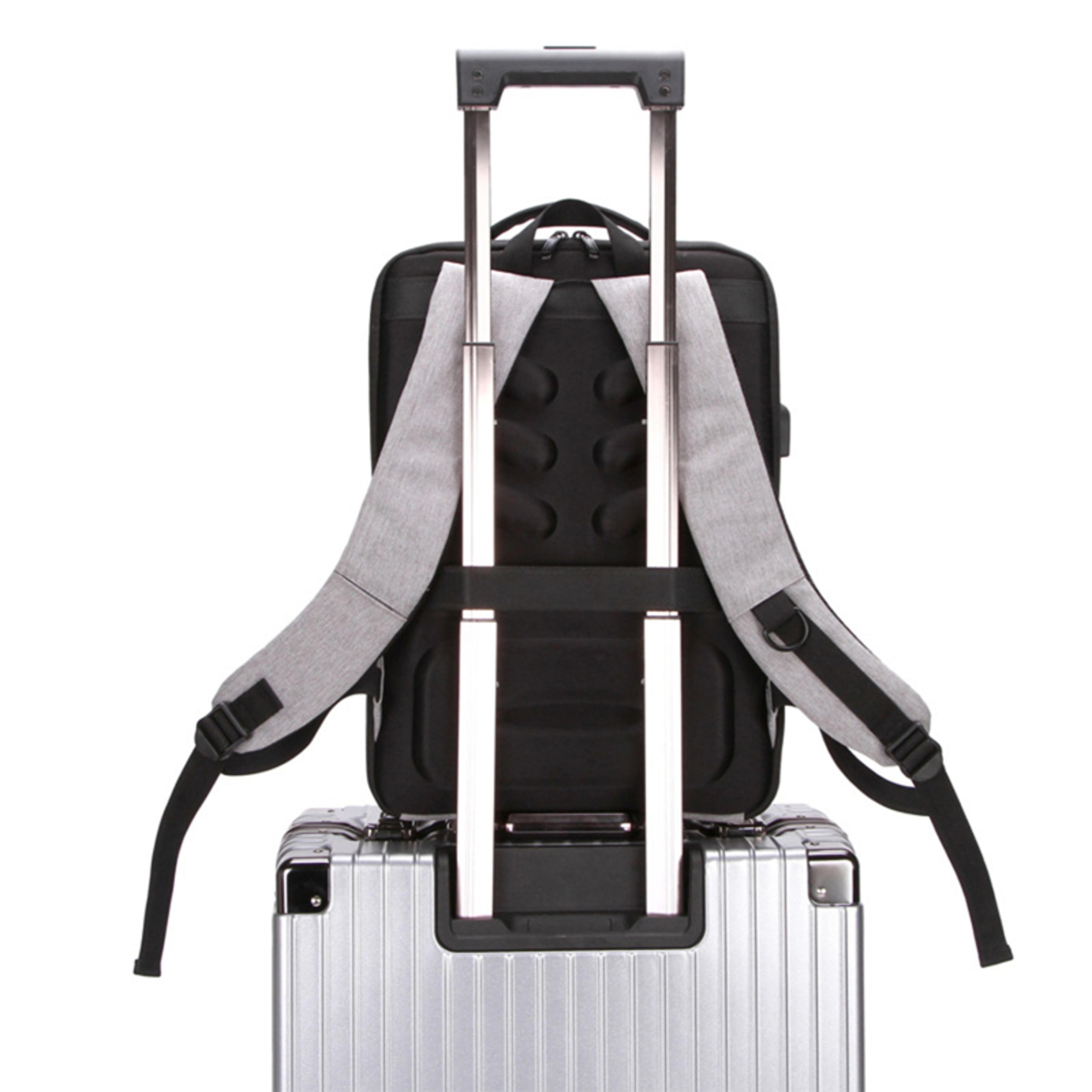 Antitheft Hard Shell Backpack Mens High Capacity Travel Bag USB Charging Business Computer Bag 5