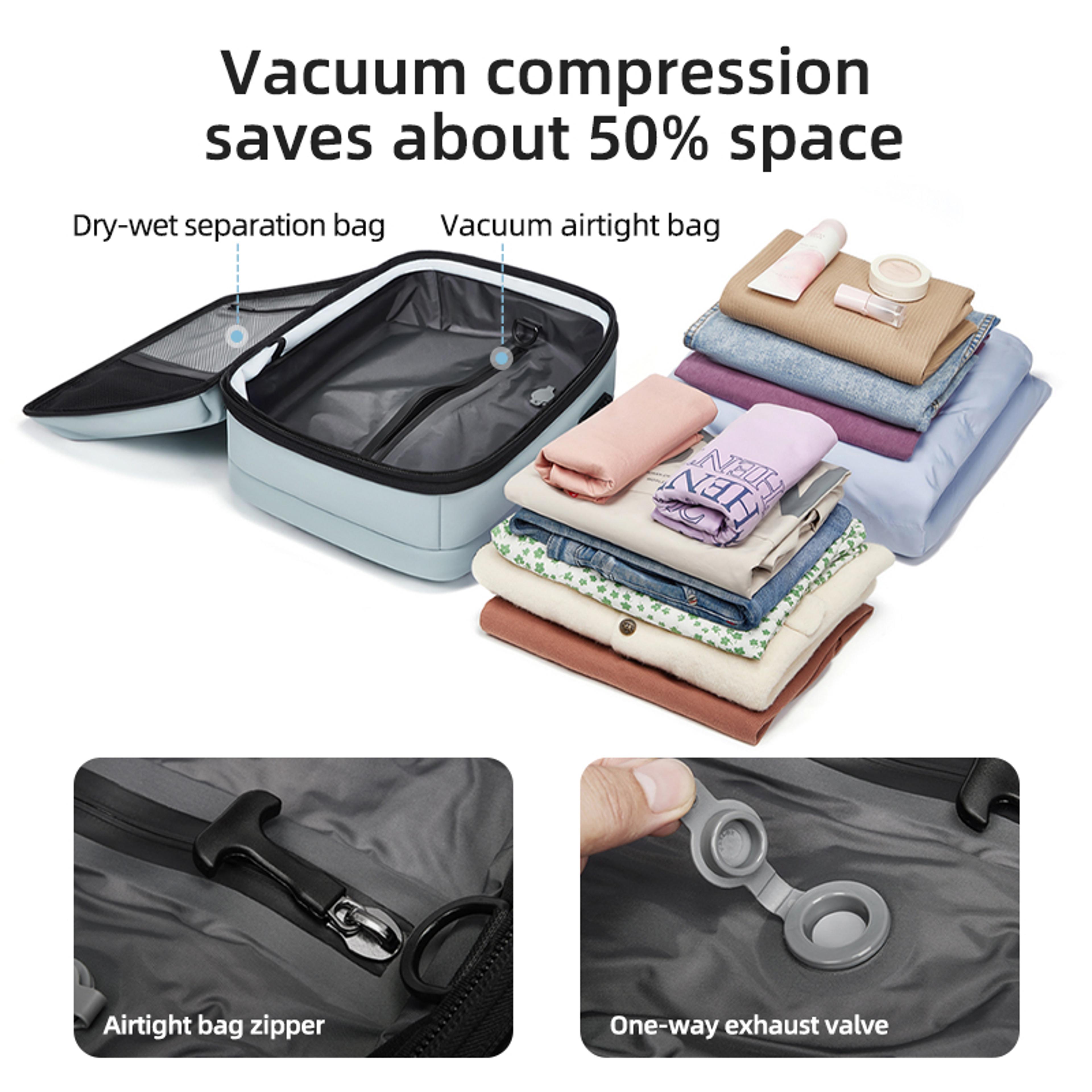 Travel Women Backpack Vacuum Compression 16 Inch Laptop Backpack USB Charging School Backpack 3