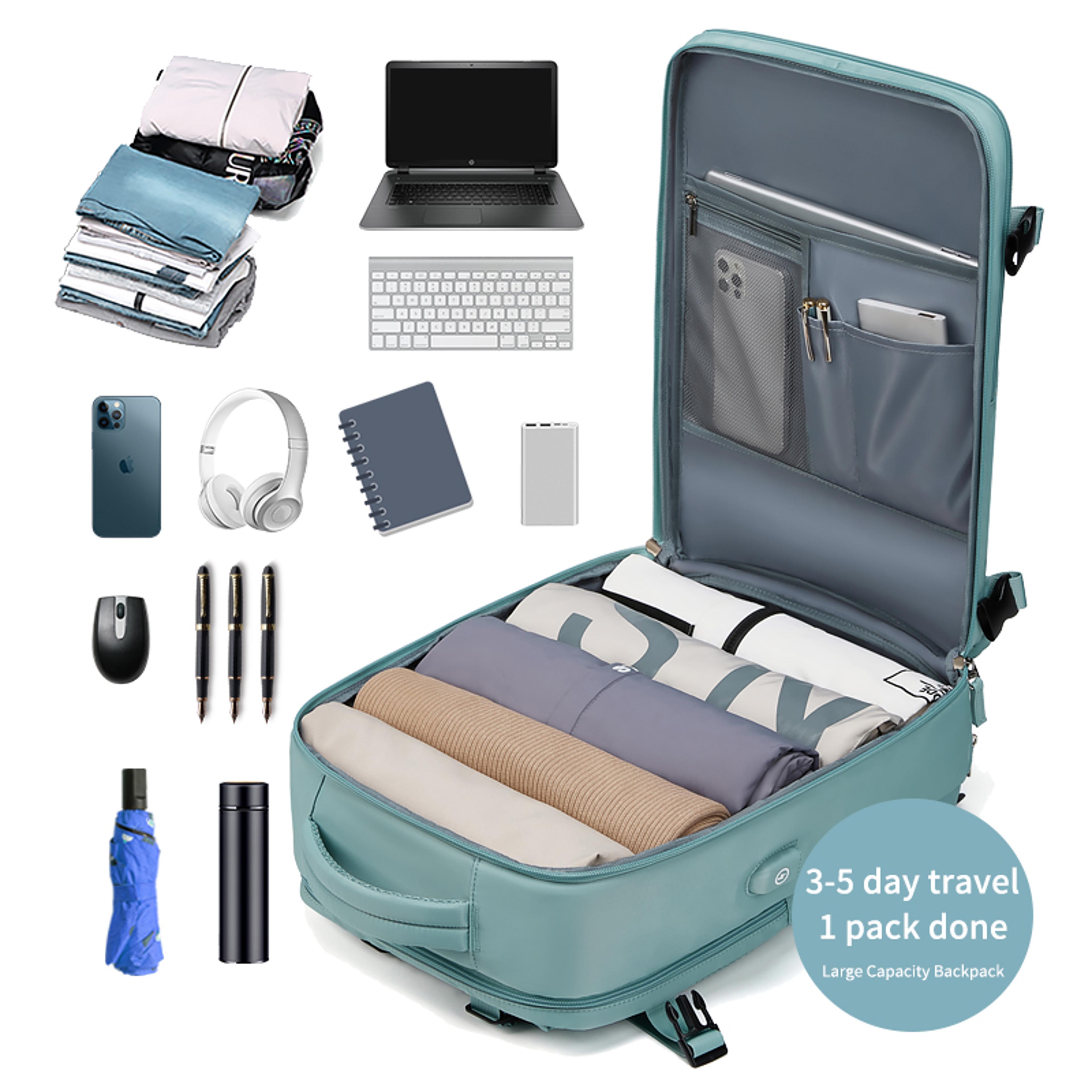 Waterproof Business Laptop Backpack Women Travel Backpack With Shoe Bag 8