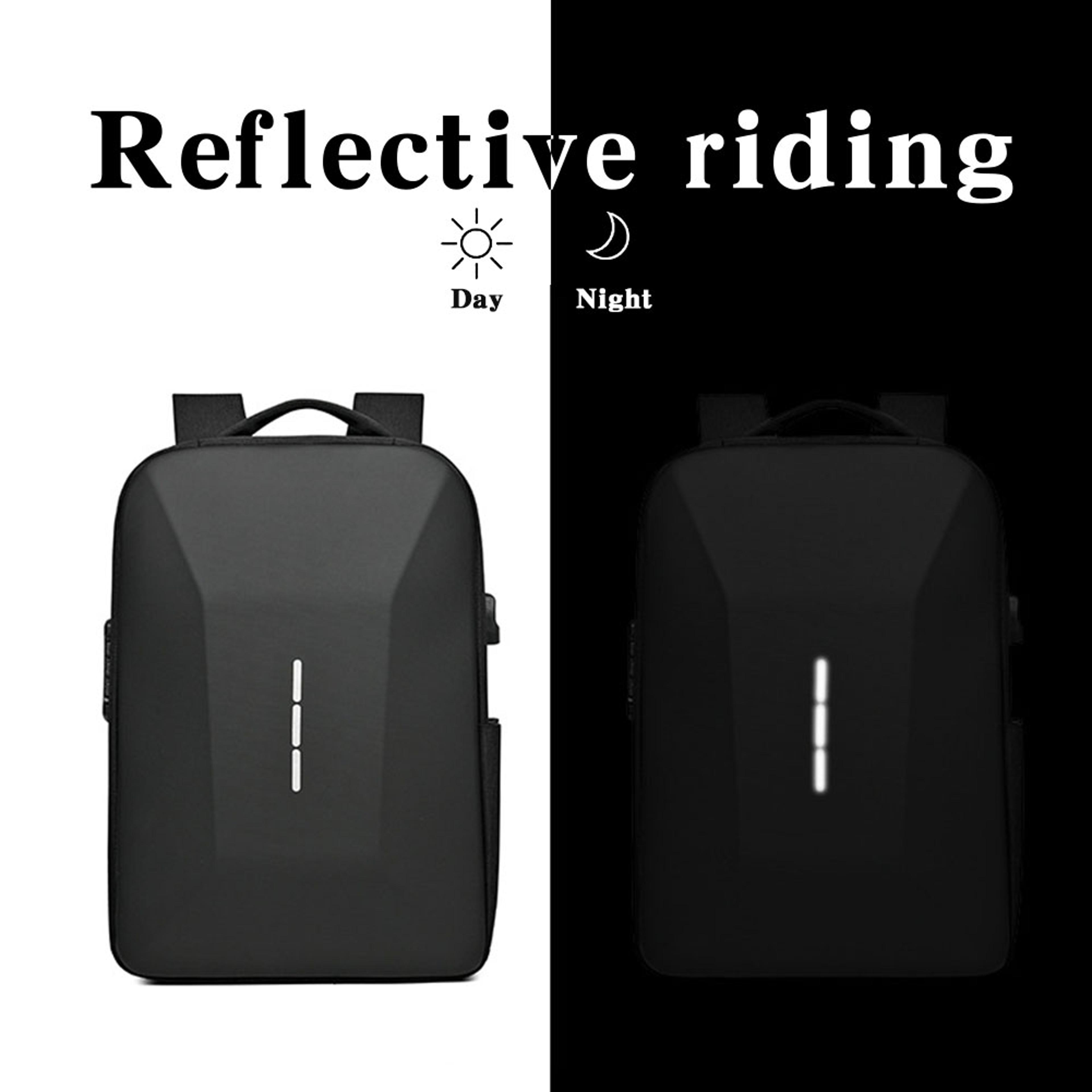 Mens Large Capacity Casual Backpack Waterproof Zipper Daypack Secure Password Lock  USB Charging Po 2