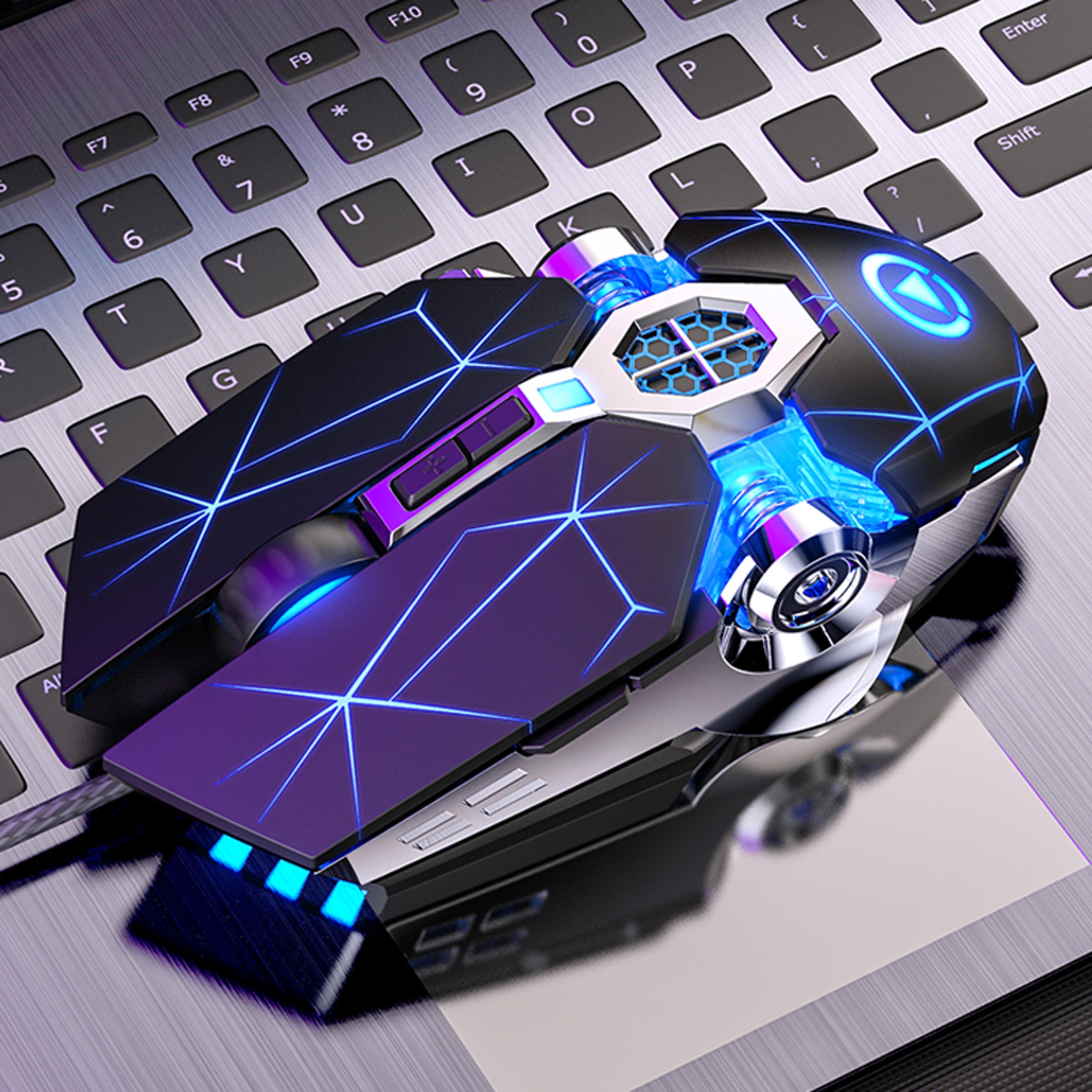 Ergonomic Wired Mouse For PC Wired Silent Gaming Mouse LED Backlit USB Optical Laptop Games Mice 4