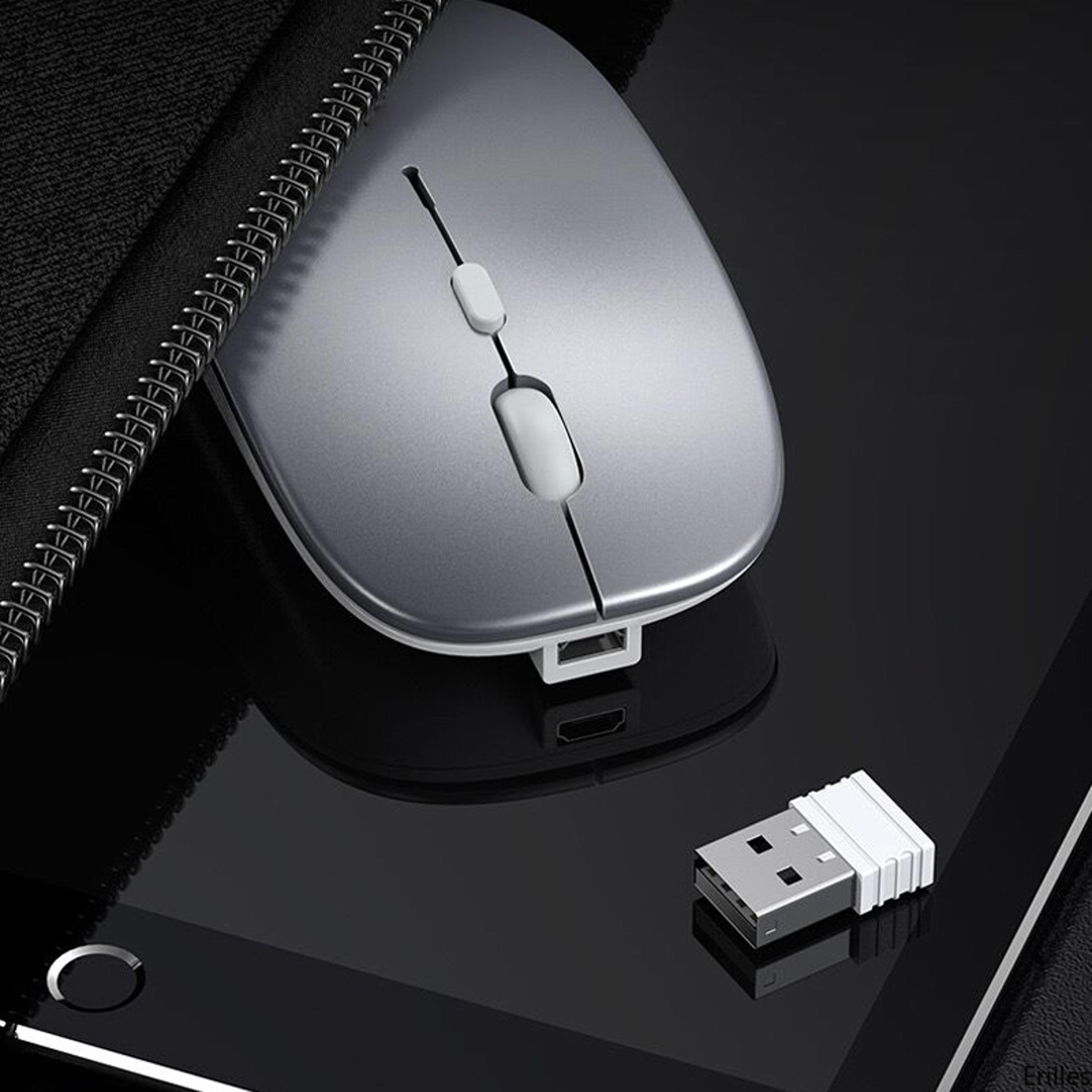 Mini Optical Ultrathin Rechargeable Wireless Mouse Silent Button USB Mice For Laptop And Computer 8