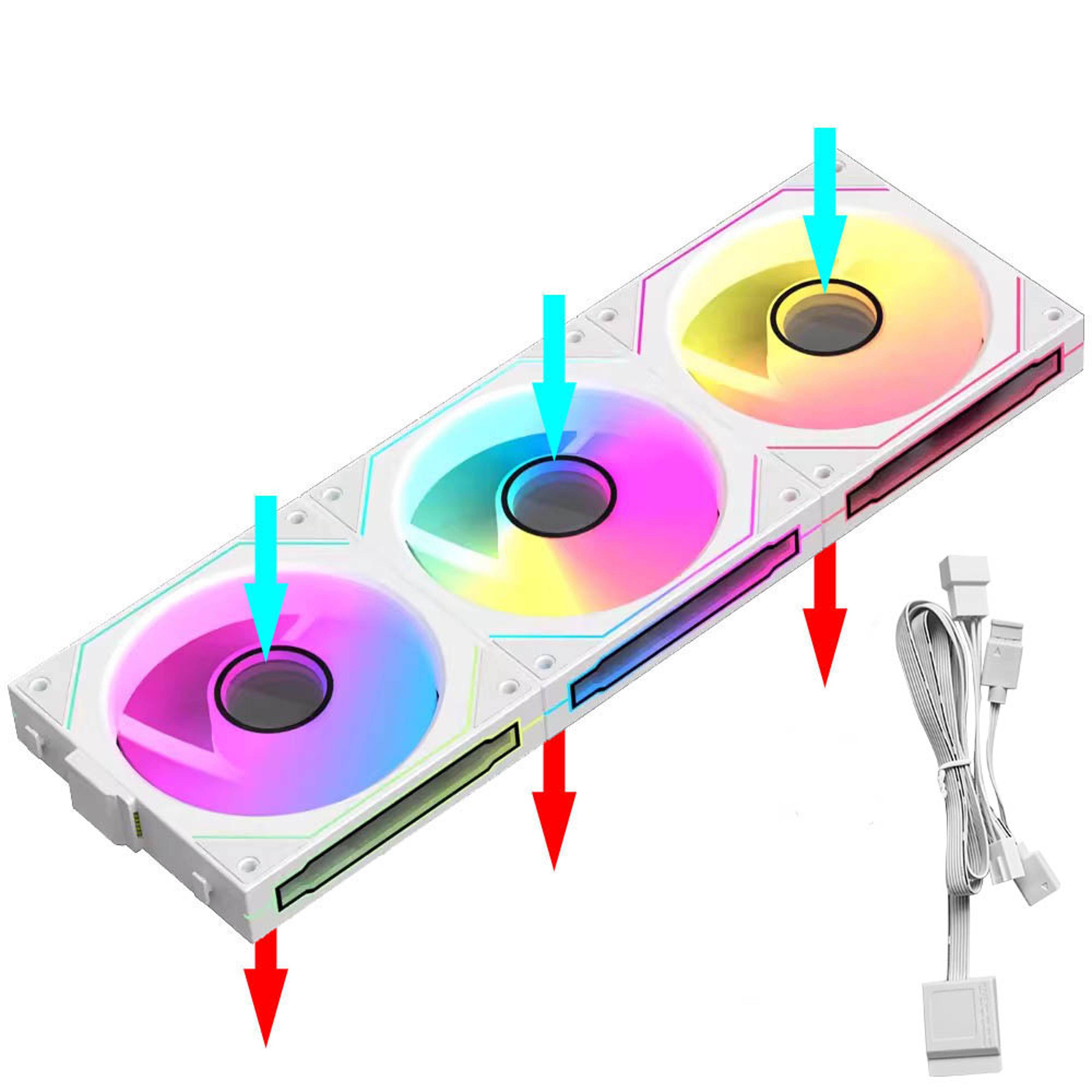 Modular Wireless Splicing PC Cooling Fan ARGB Infinite Mirror Effect For Computer Water Cooler Enha 2