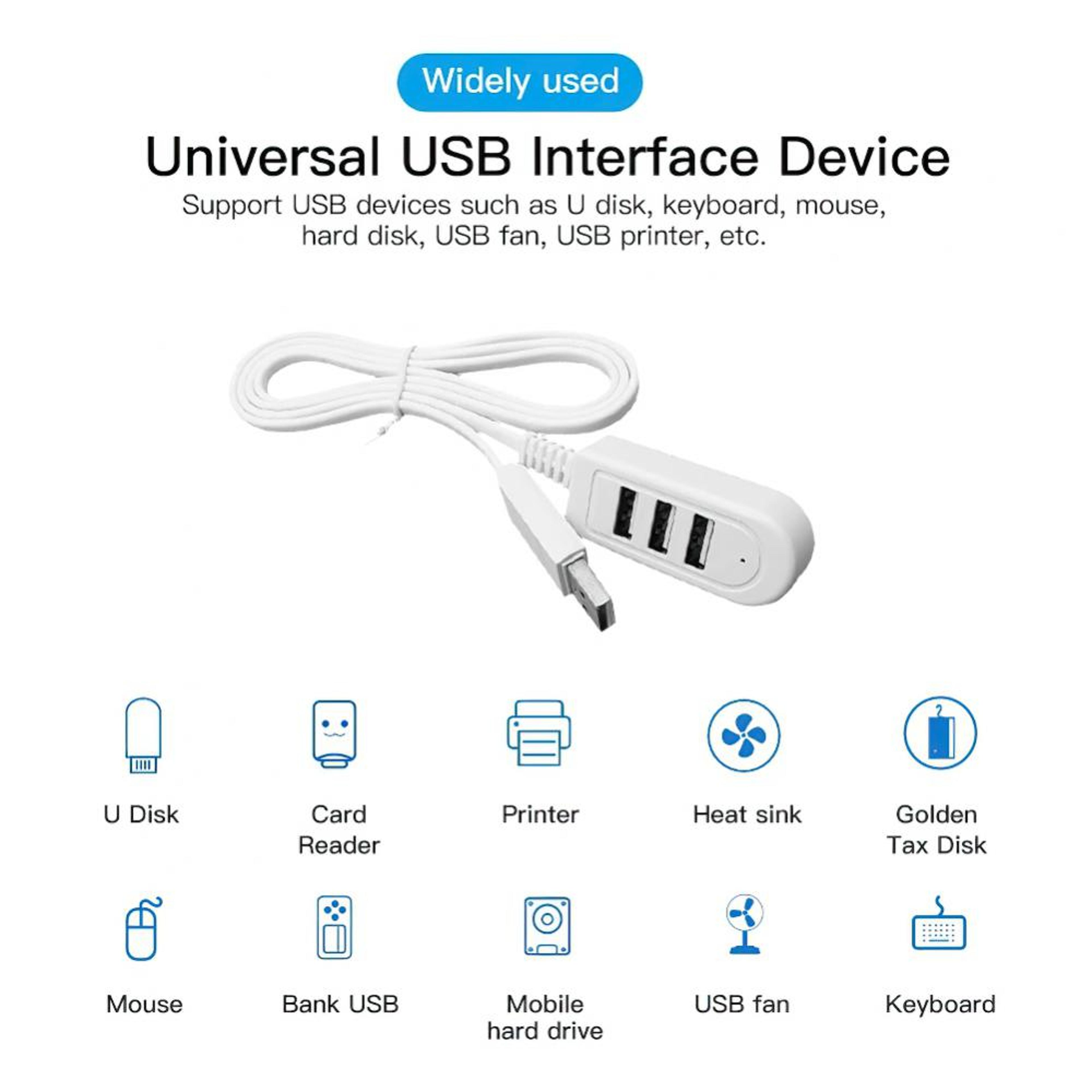 USB Hubs Charging Cable Multi USB Splitter Hub Power Adapter For Charging Needs 7