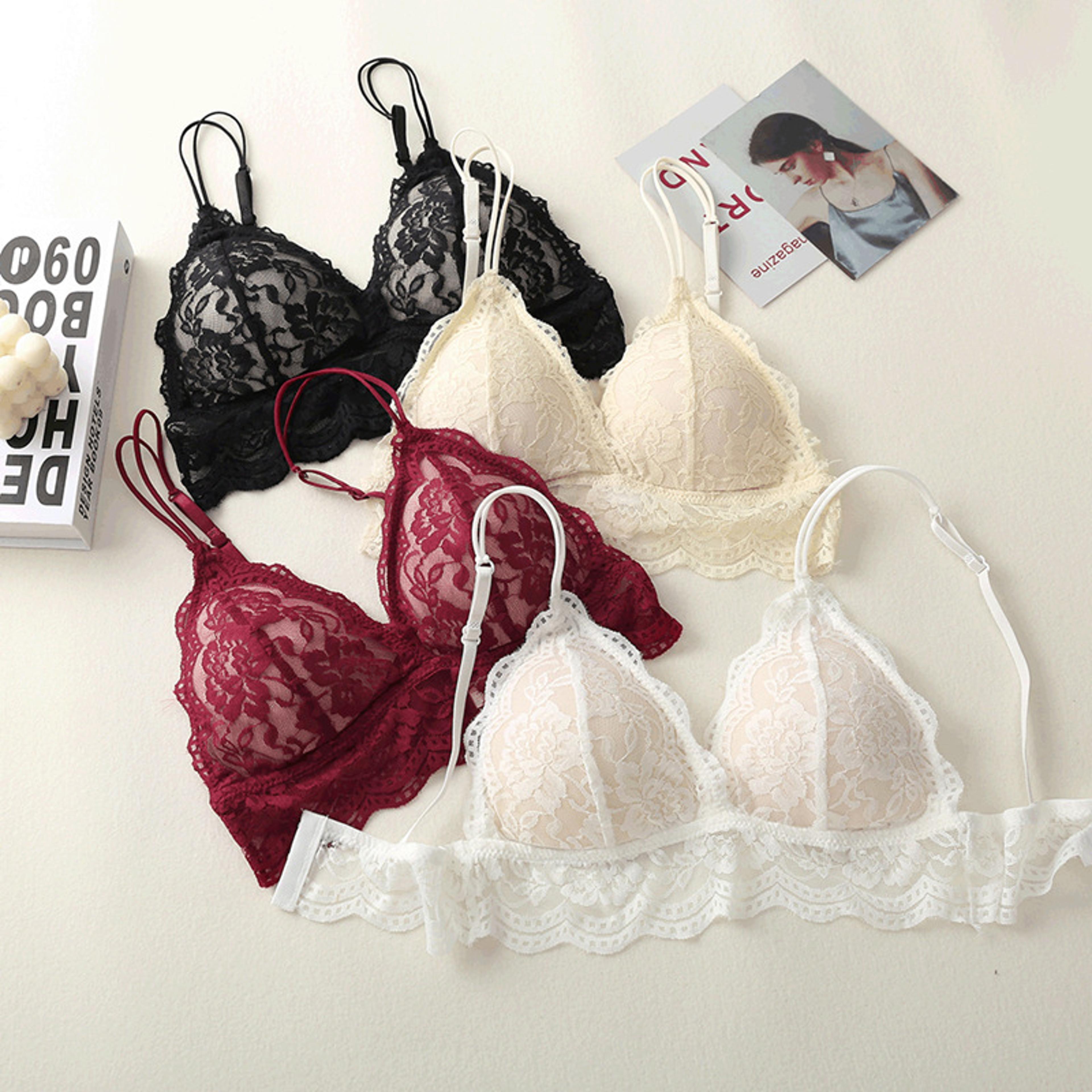 Sexy Lace Bralette For Small Chest Women Push Up Transparent Bras Backless Lingerie 5