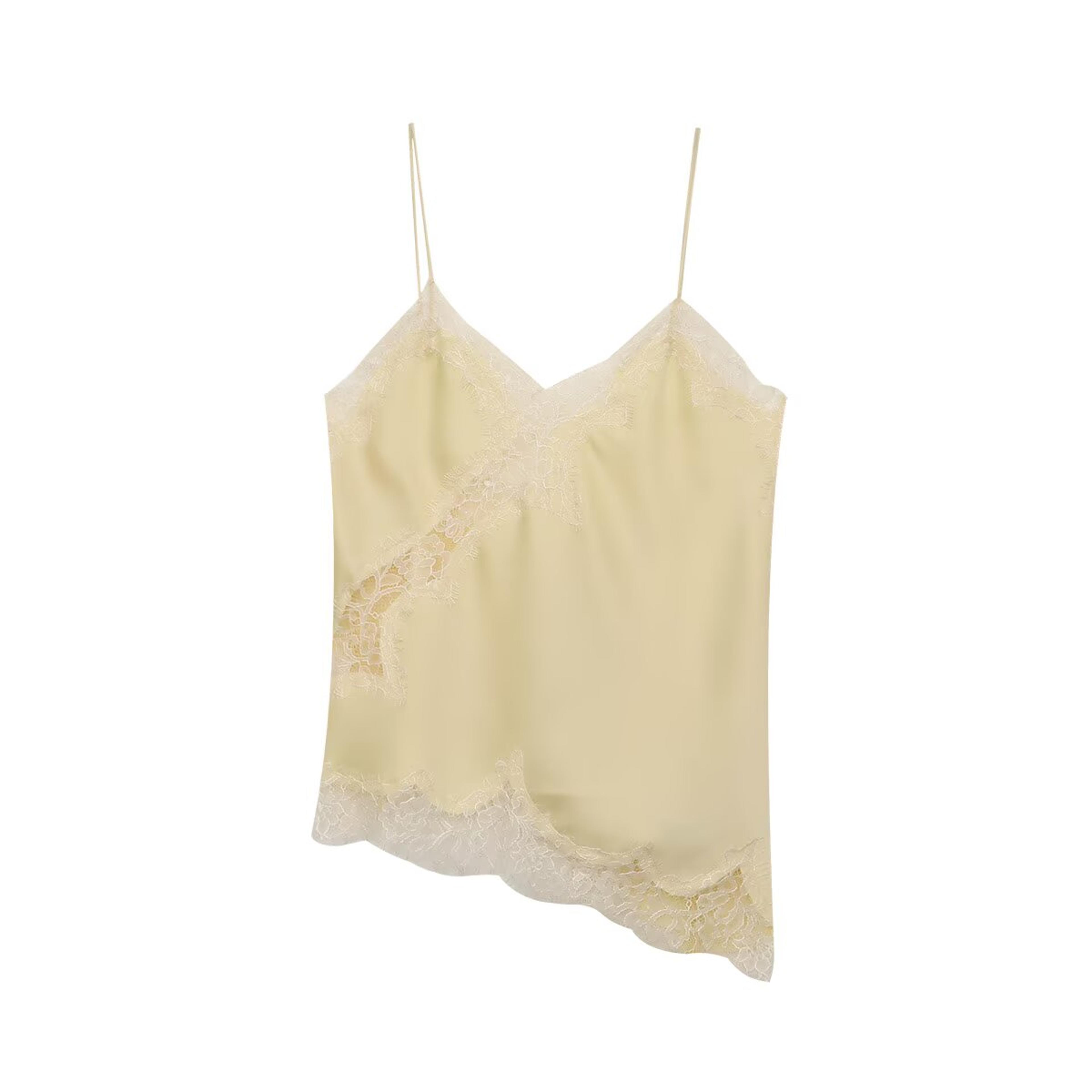 Summer Lace Embellished Sleeveless Tops For Women Sexy Off Shoulder Tank Casual Camisole Elegant Wo 4