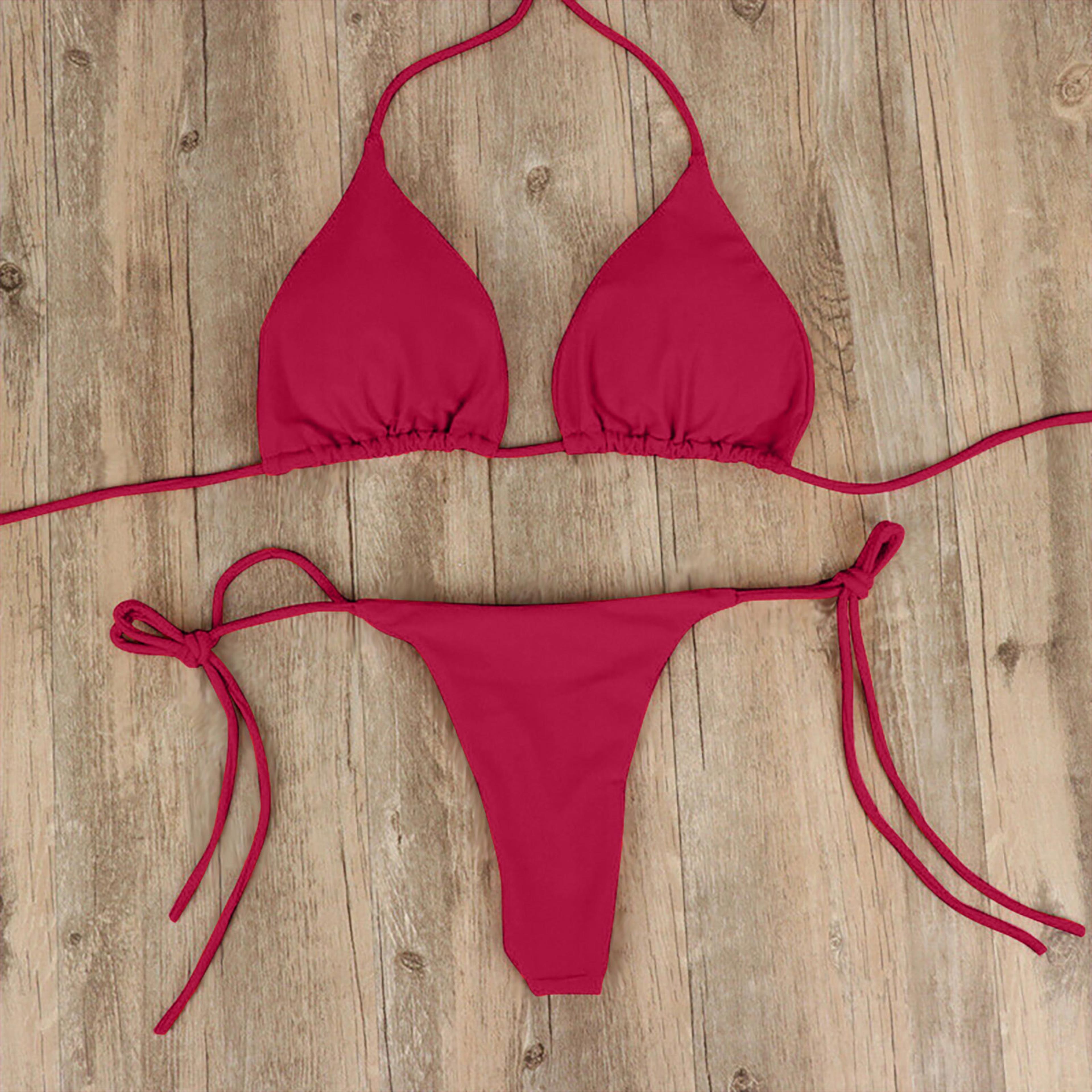 Sexy Summer Swimsuit Women Bikini Set Pushup Padded Bra Thong Swimwear Beachwear Bathing Suit 3