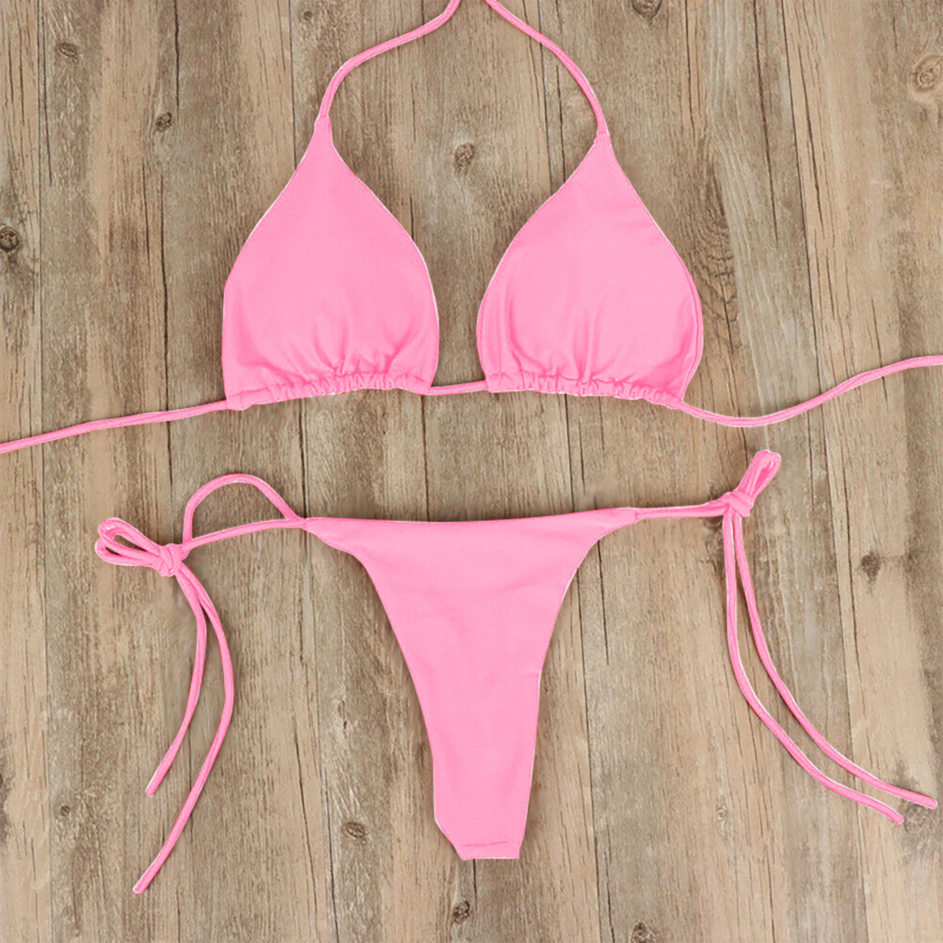 Sexy Summer Swimsuit Women Bikini Set Pushup Padded Bra Thong Swimwear Beachwear Bathing Suit 1