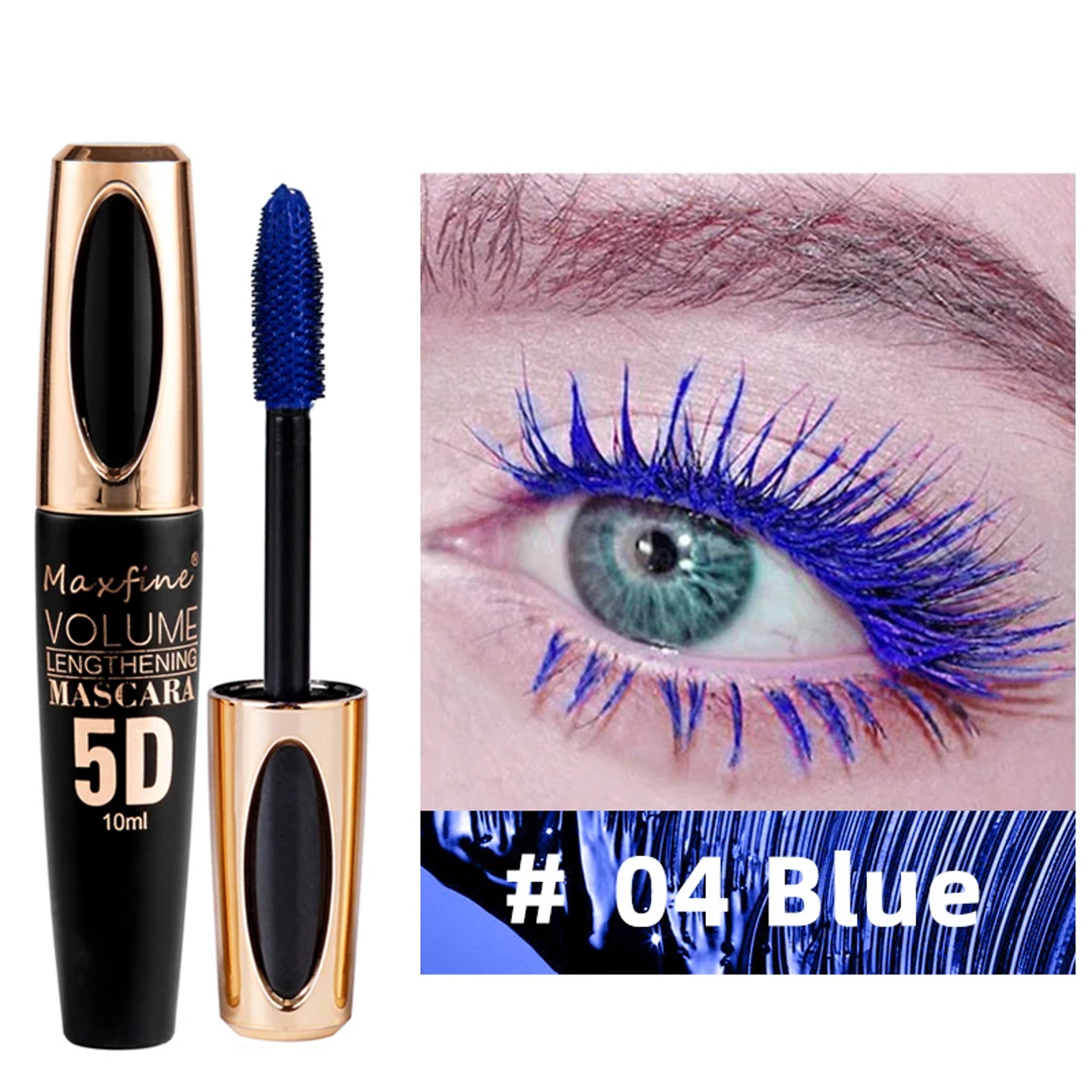 5D Silk Mascara with Big Eyes Silicone Brush Head Multicoloured Priming Waterproof Mascara Long Las