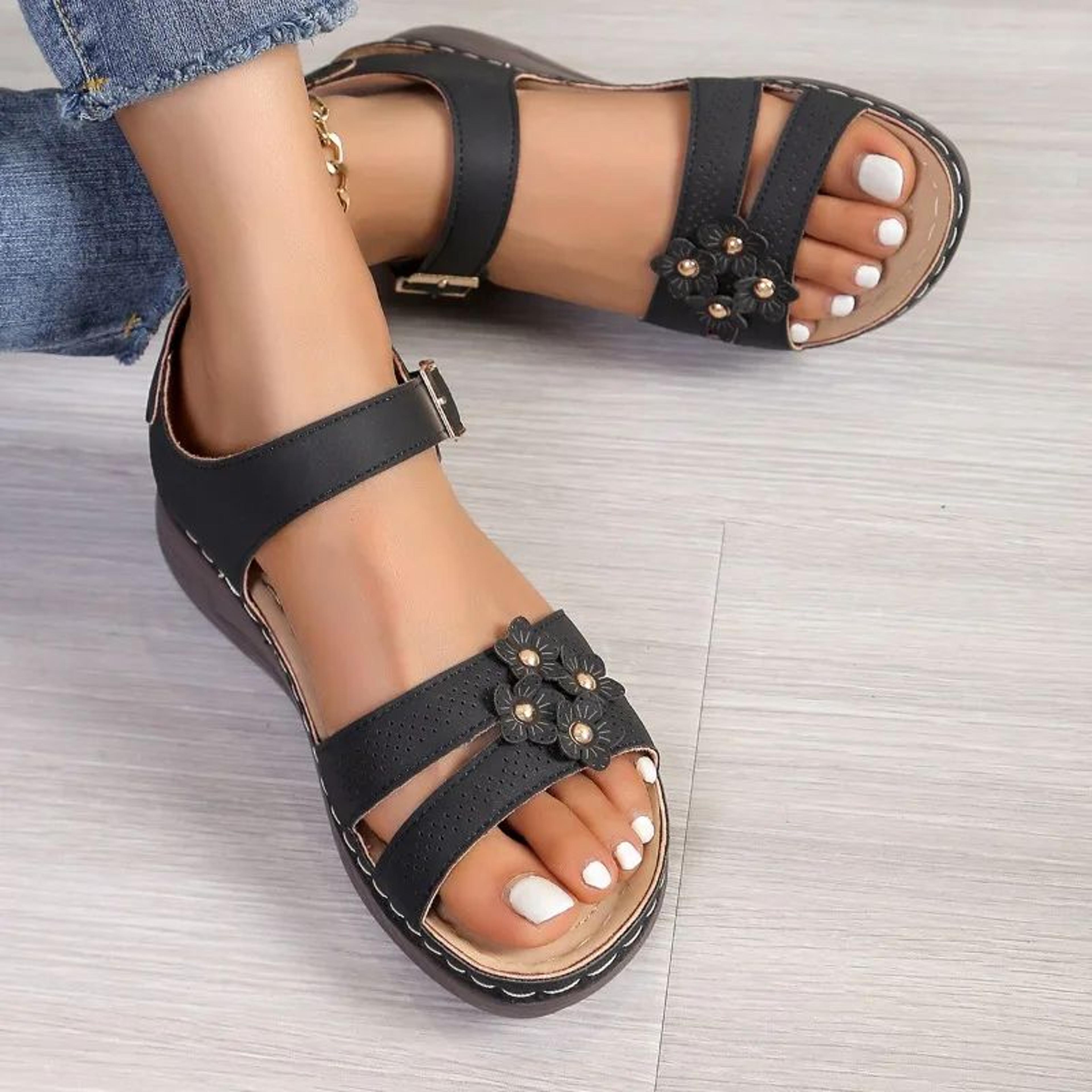 comfortable arch support wedge sandals for women summer walking shoes