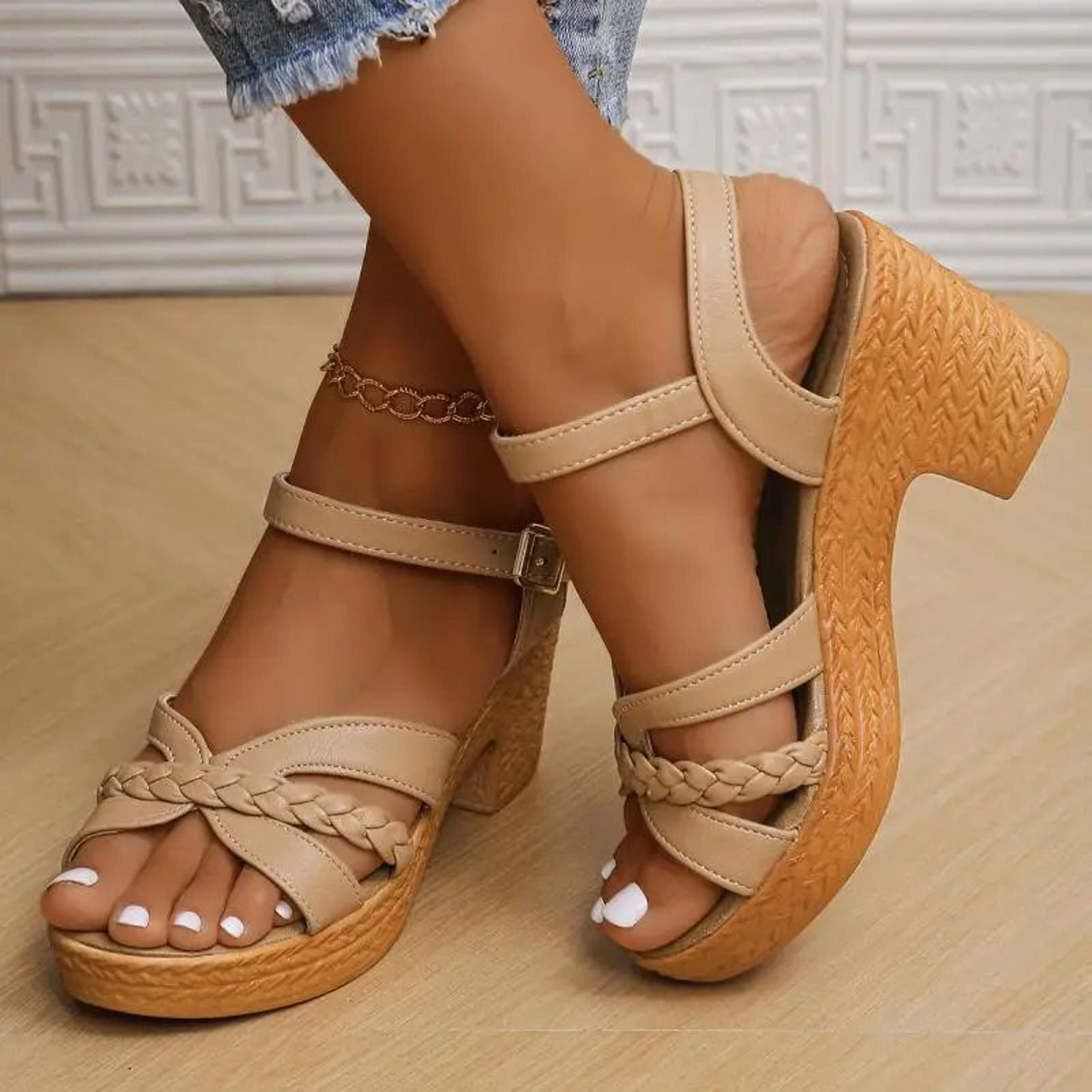Summer Platform Sandals with Ankle Strap  Open Toe Design 8