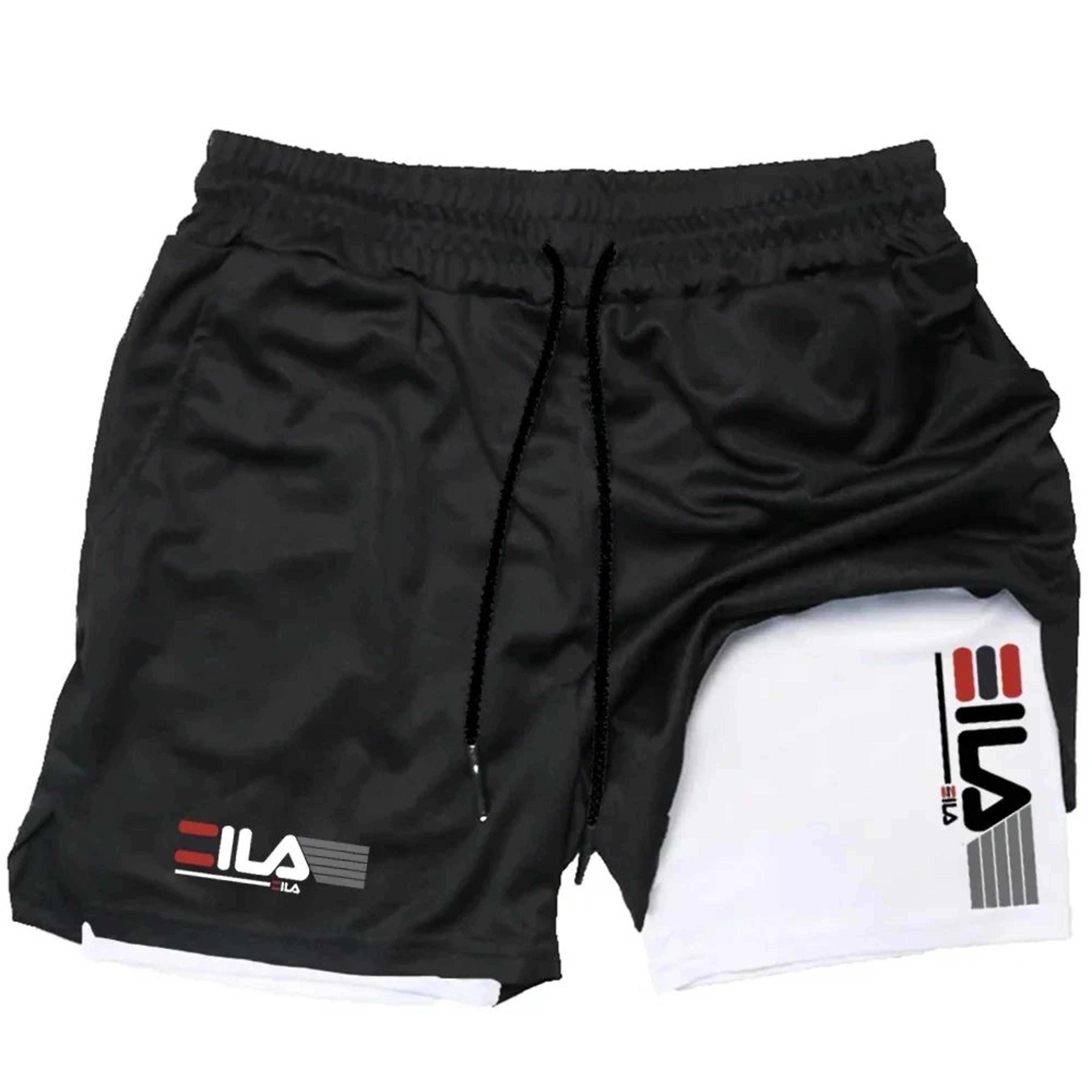 DoubleLayer Men Sportswear Shorts Casual Breathable and Quick Drying for Running  Swimming