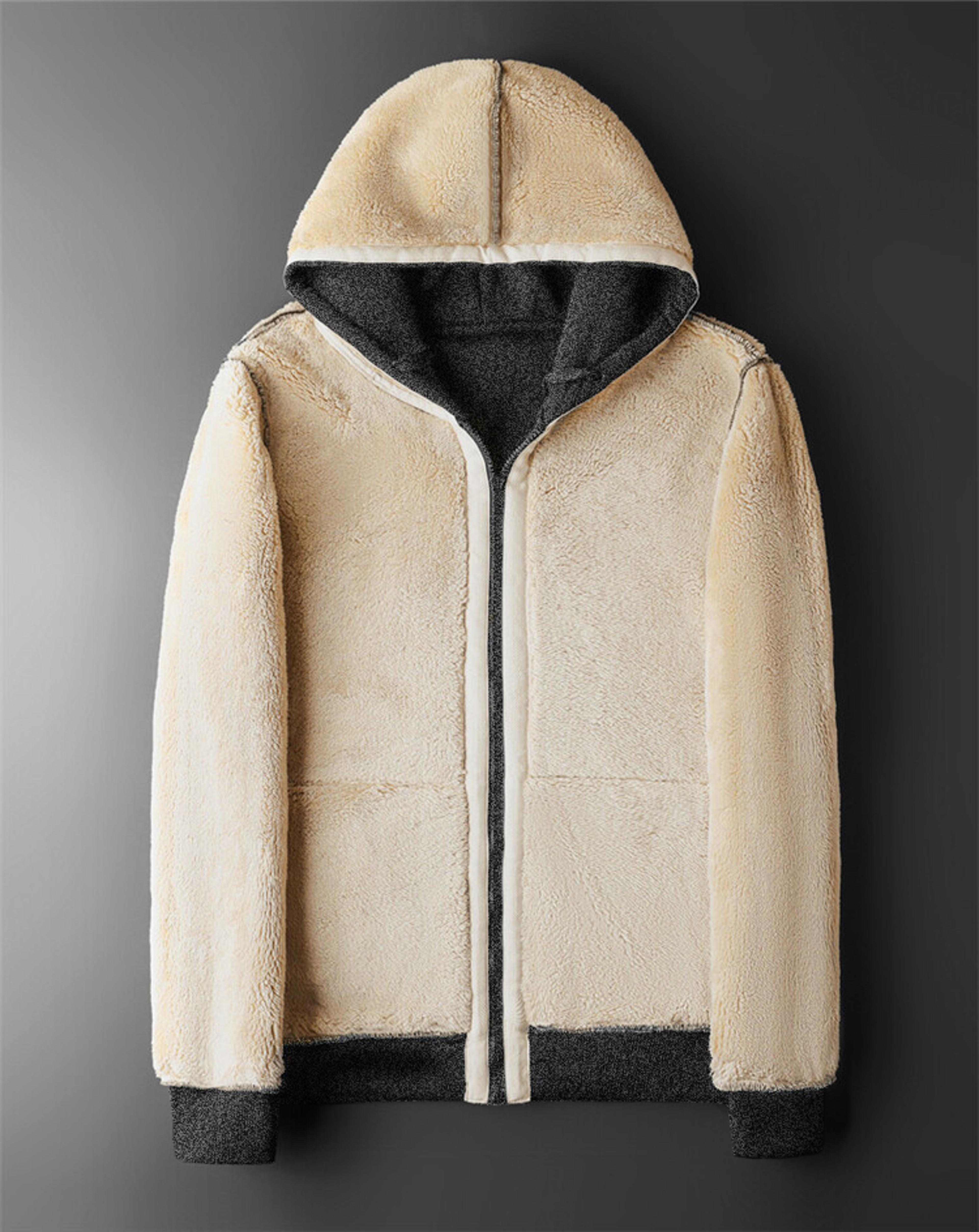 Winter Lambswool Coats Thicken Warm Jackets Long Sleeve Zipper Hoodies Casual Sports Fleece Black C 5