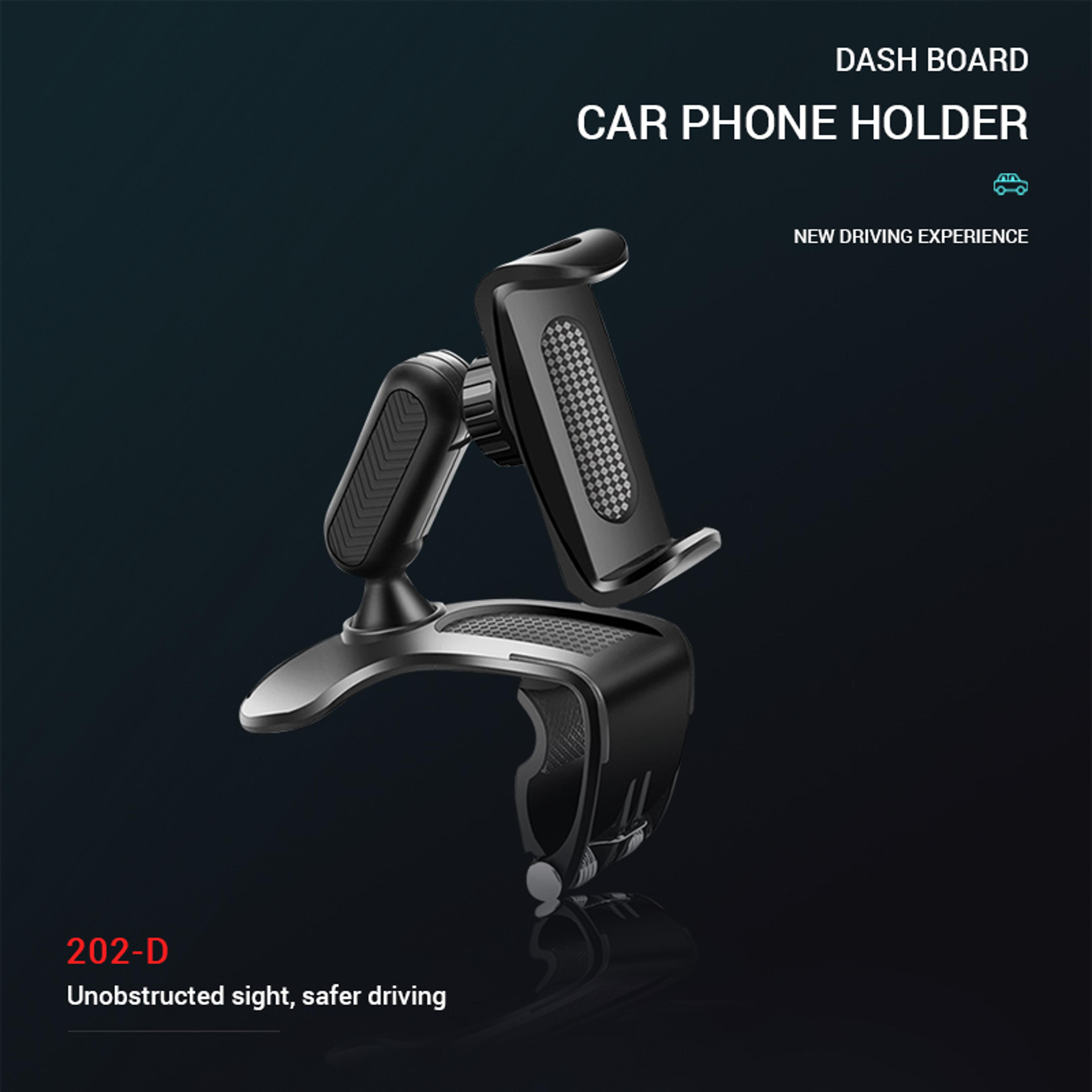 Dashboard Car Phone Holder ABS Sun Visor  Rear View Mirror Mount With 360 Rotation 2