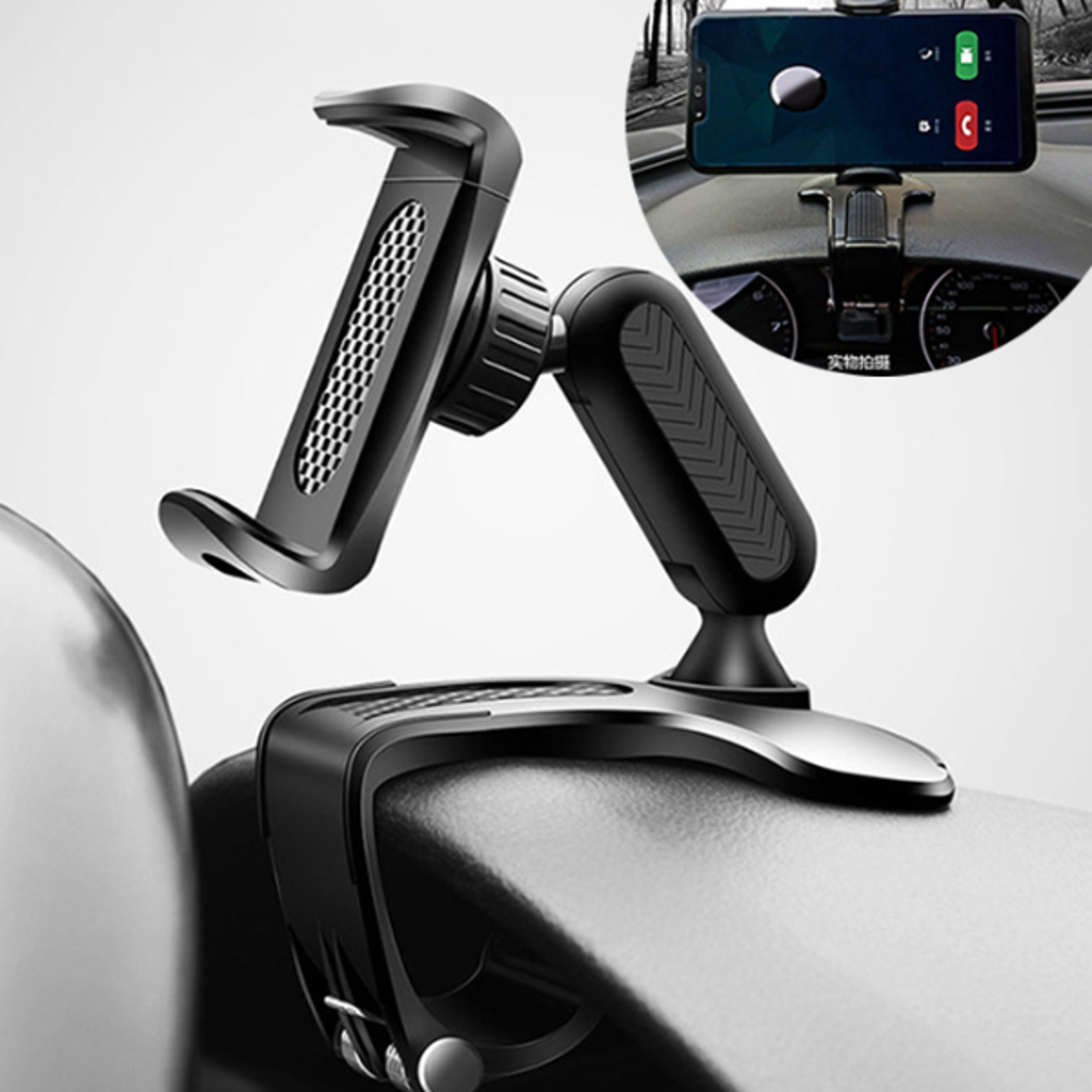 dashboard car phone holder abs sun visor & rear view mirror mount with 360° rotation