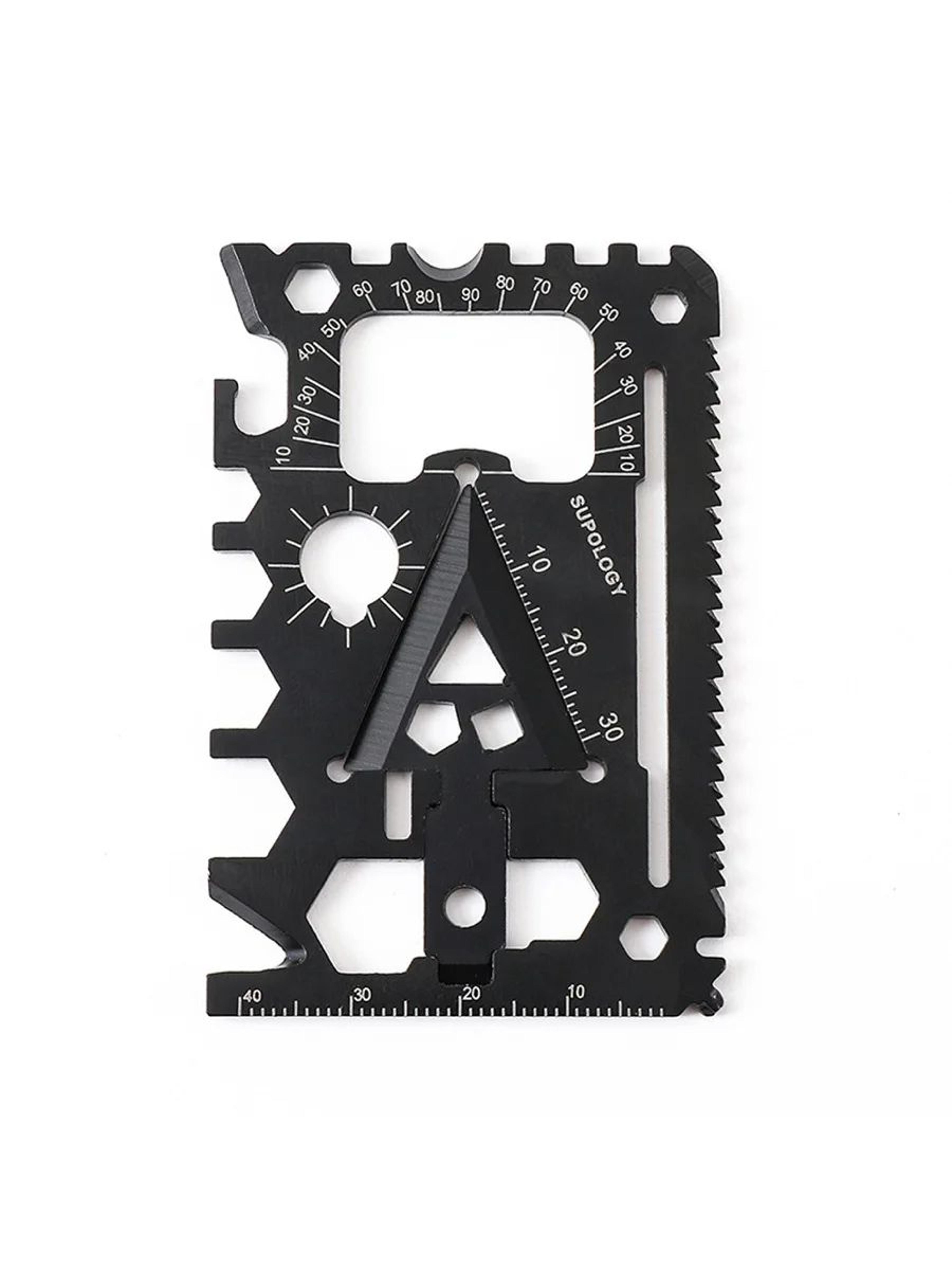 Outdoor Portable Card Knife Wildlife Survival Equipment Multi Purpose Lifesaving Tool Compact  Port 4