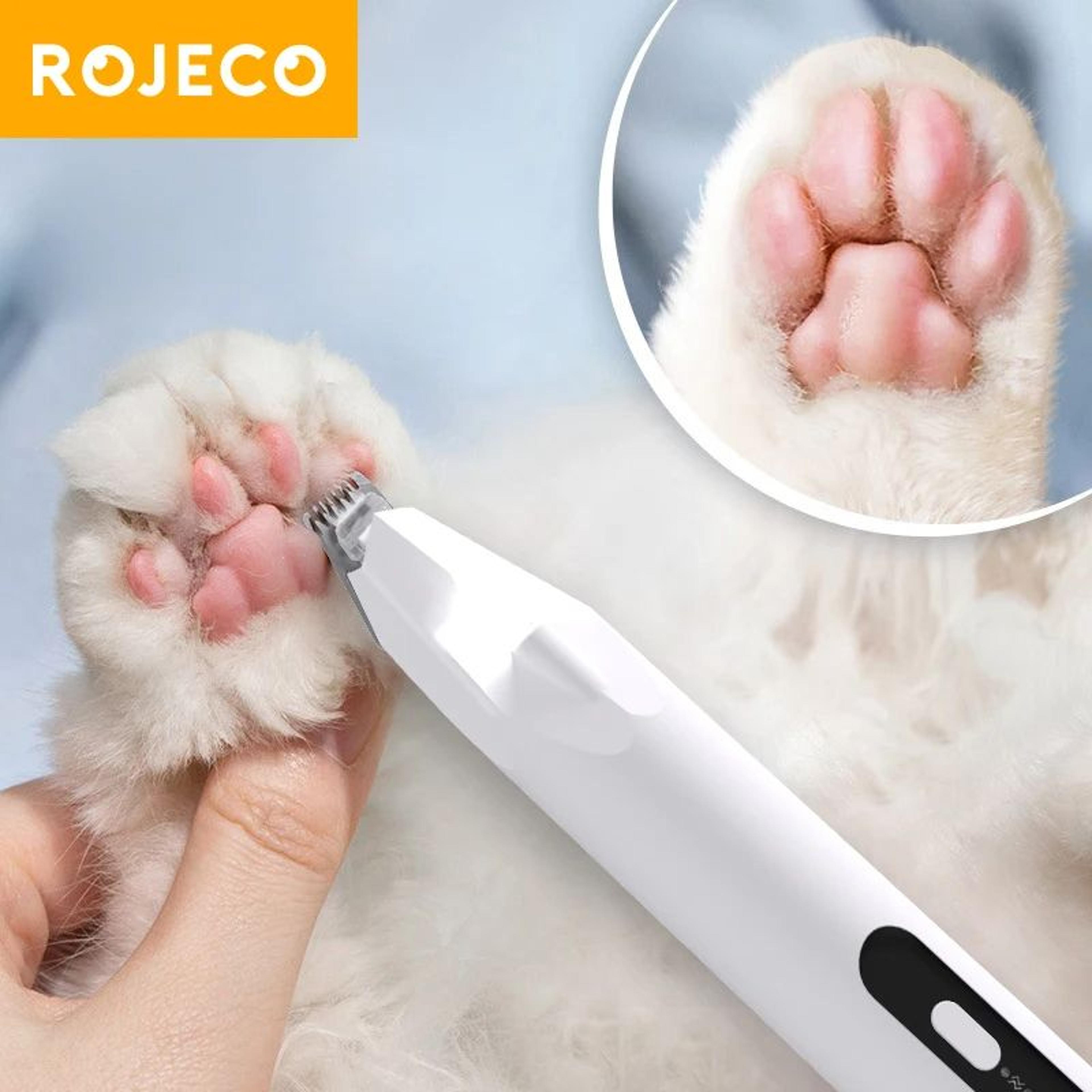 rojeco dog hair trimmer, professional pet foot hair trimmer & dog grooming clippers for haircut, hair cutting & shaving