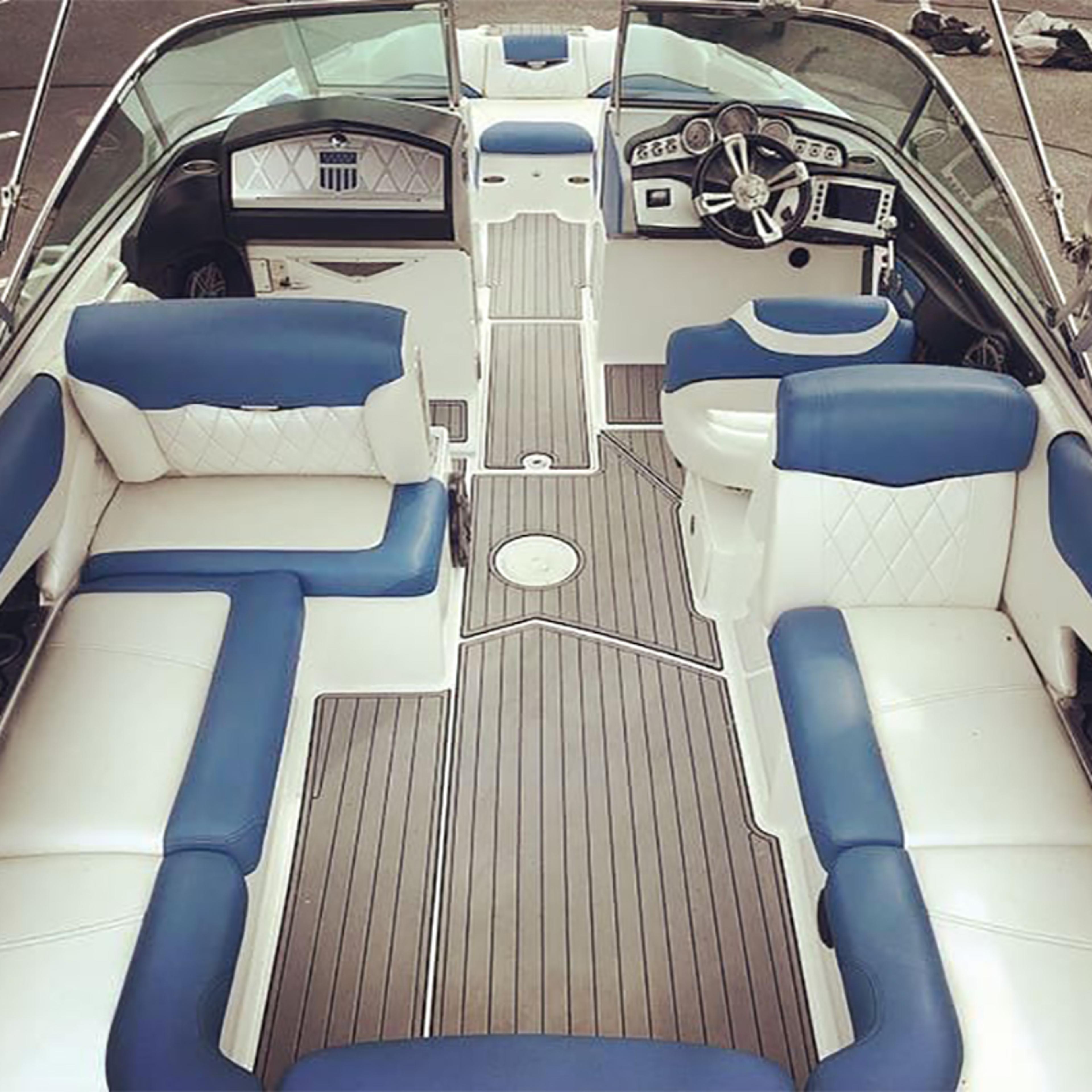 Customizable EVA Foam Boat Decking Sheet Mat AntiSkid Faux Teak Yacht Marine Flooring Pad SelfAdhes