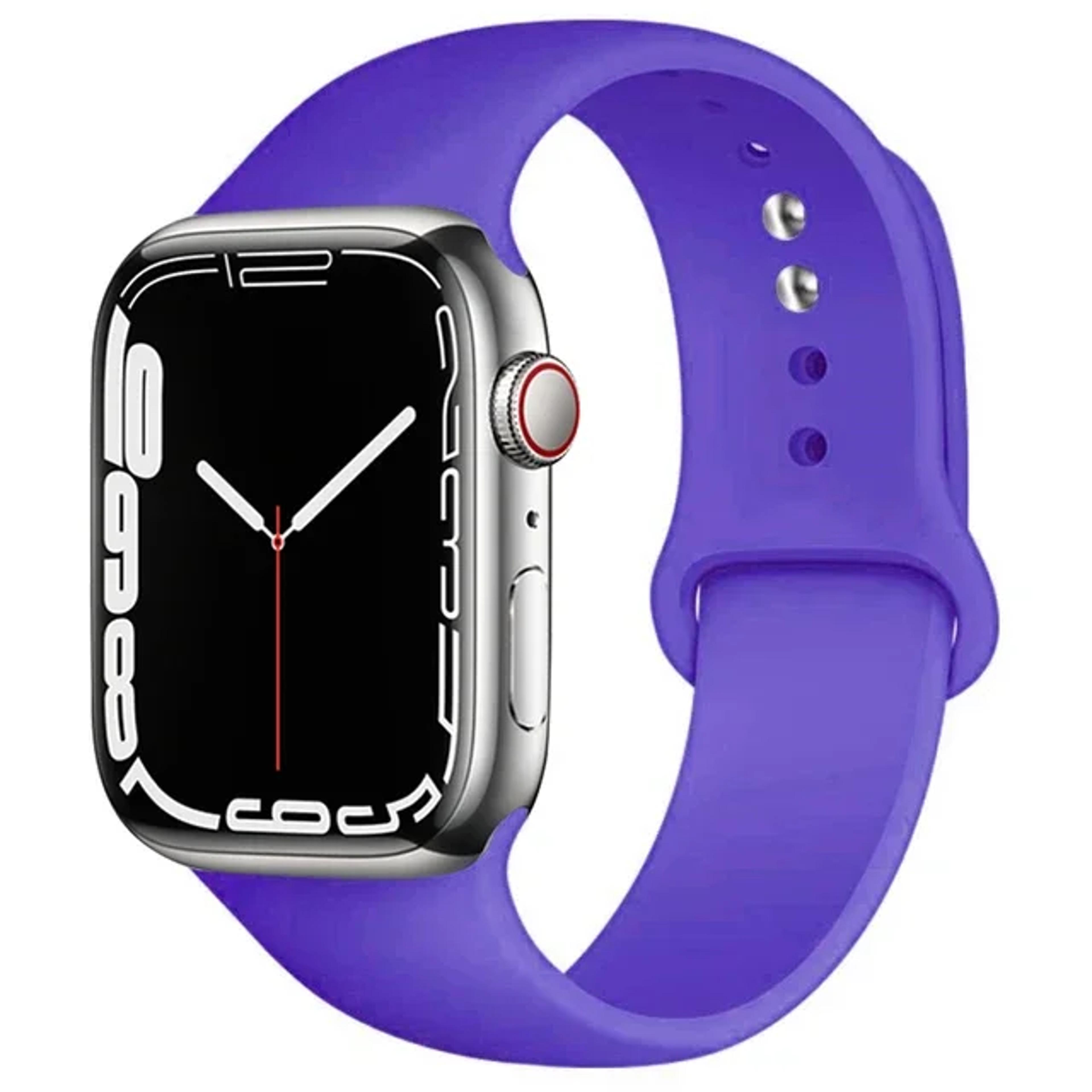 Soft Silicone Sport Band For Apple Watch Comfortable Replacement Strap For Fitness And Daily Wear 44