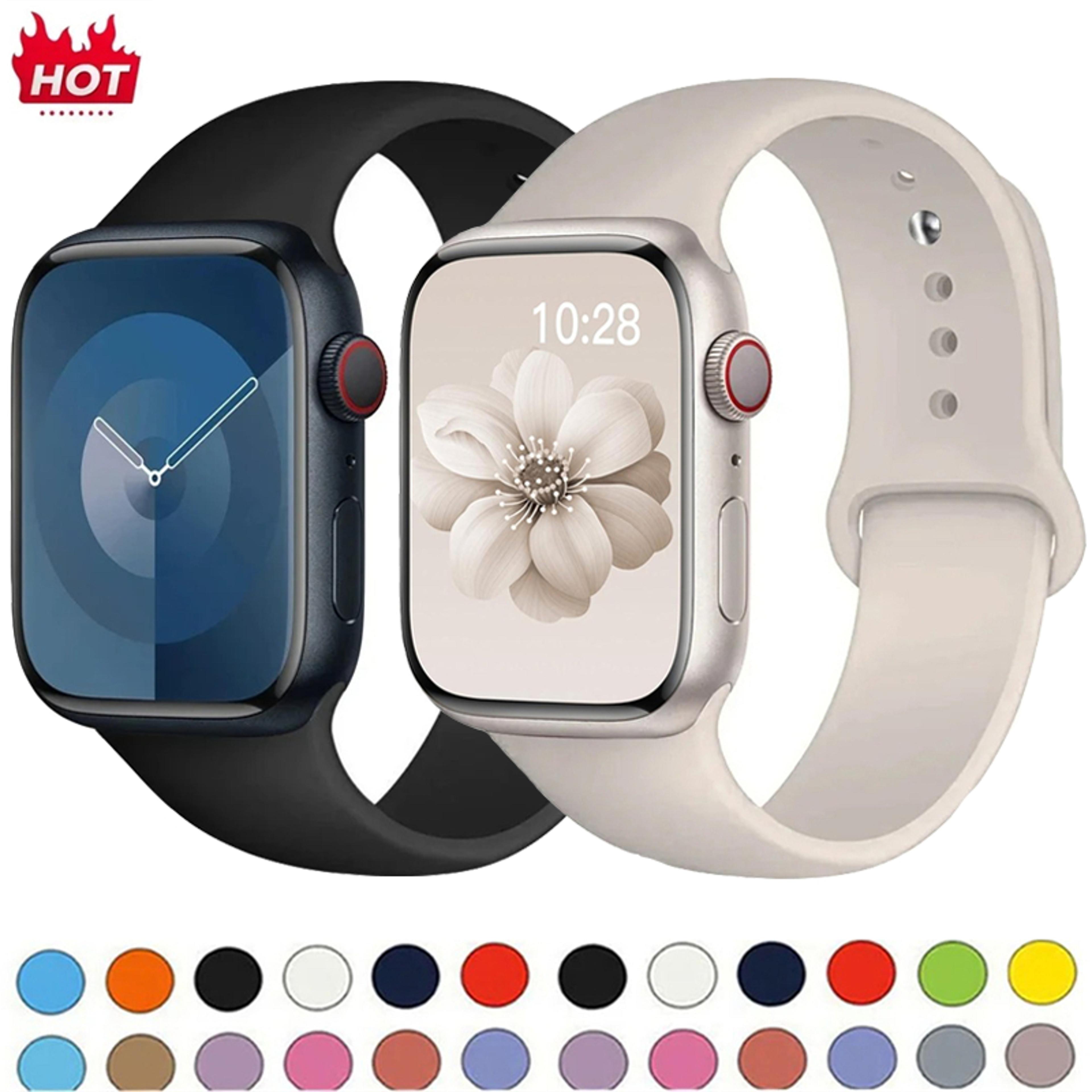 apple watch silicone sport band, compatible with series & ultr