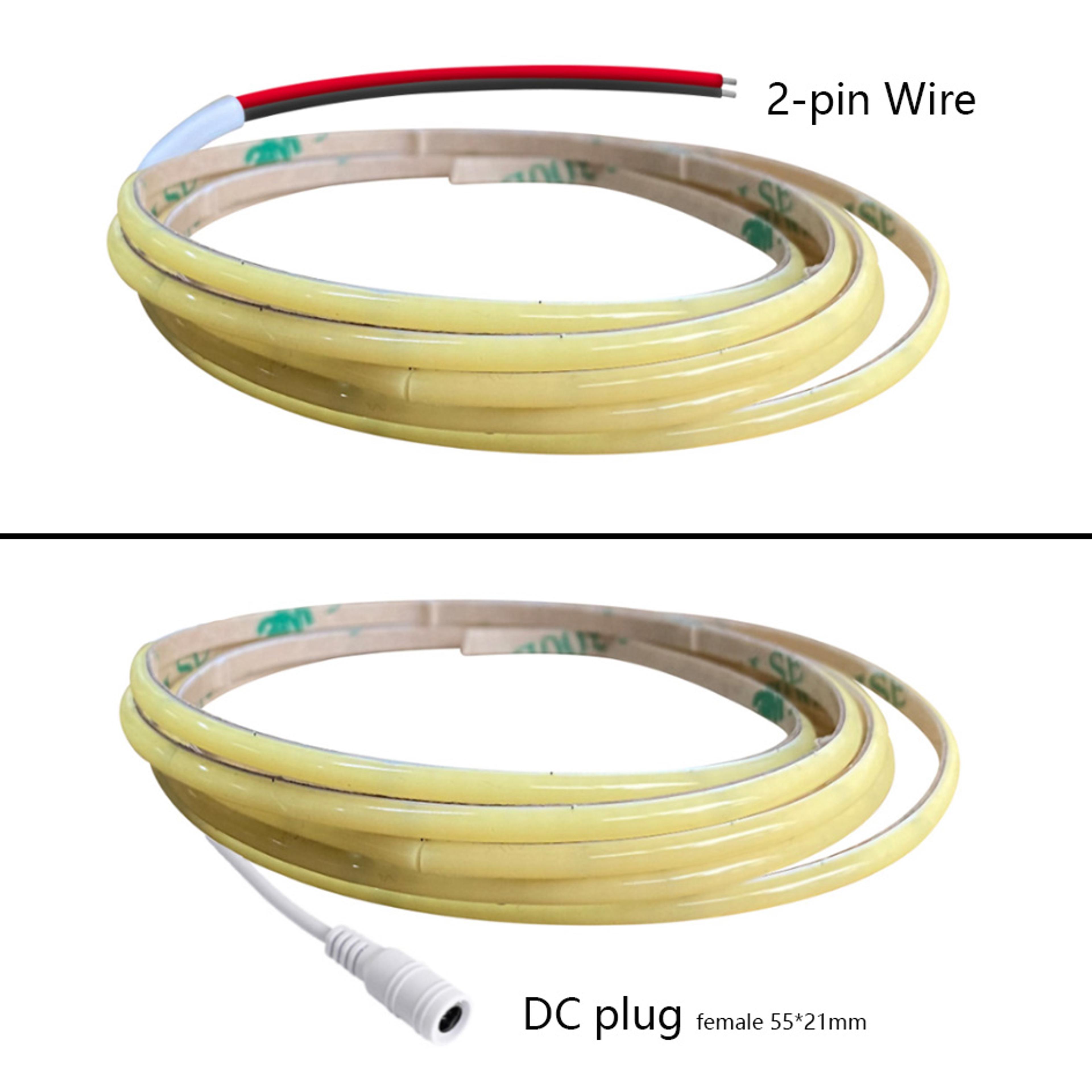 Ultra Thin Colorful COB LED Strip Light High Density Flexible Tape For Car Room Decor DIY Lighting 5