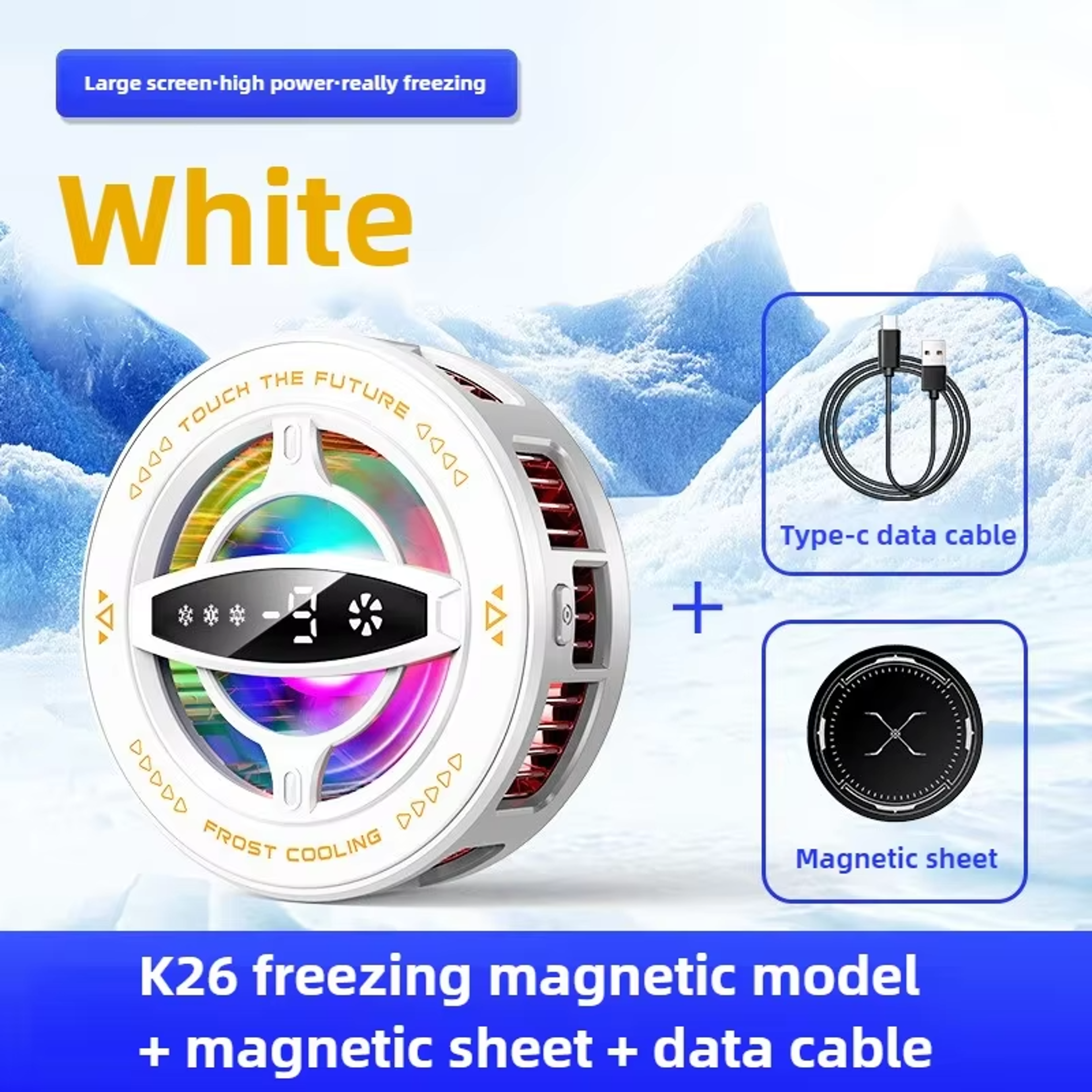 Mobile Cooler With Magnetic Back Clip RGB Light 2 In 1 Semiconductor Radiator For IOS Android PUBG  5