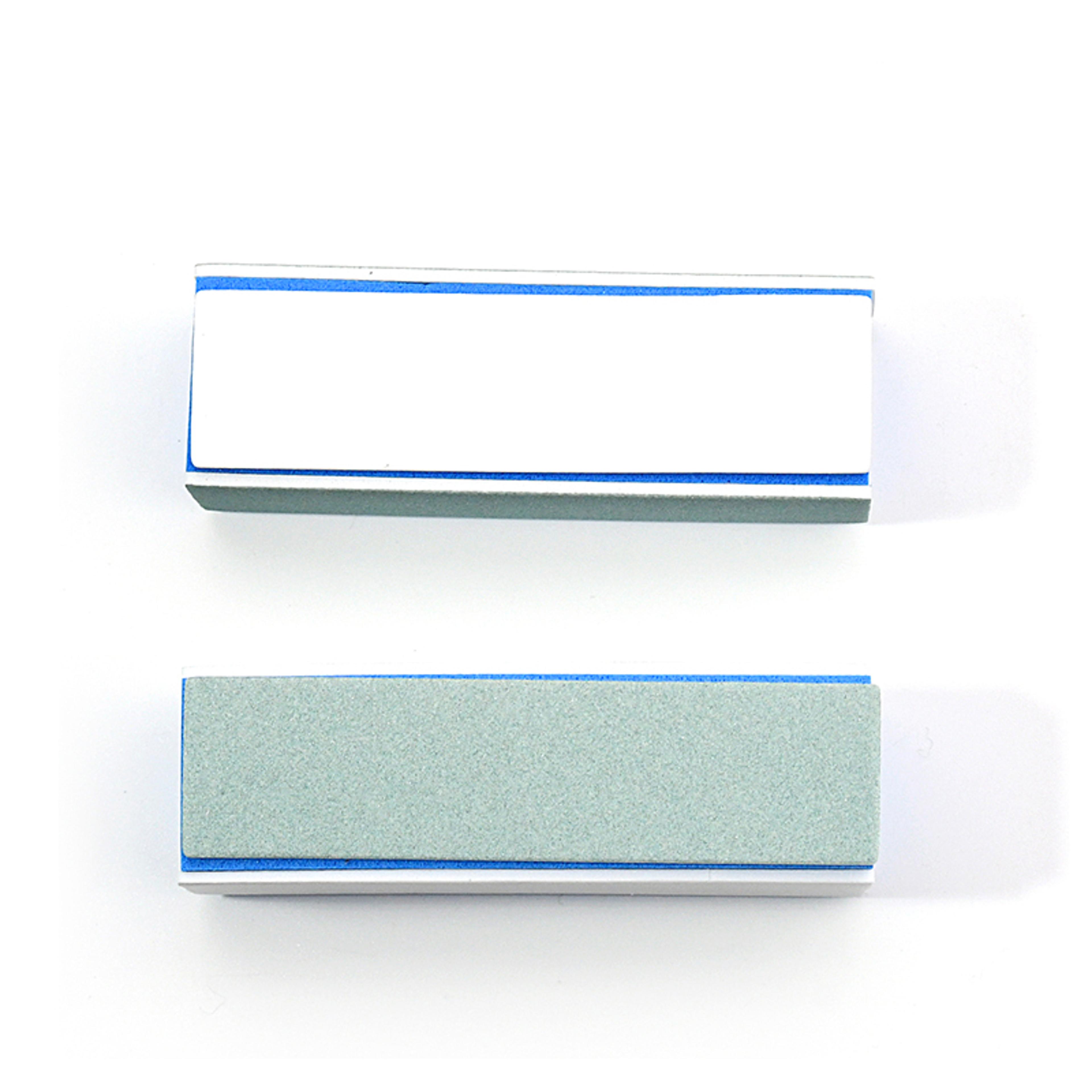 4 way blue core nail buffer blocks 2pcs set, multi grit manicure tools for shaping, smoothing, glossy salon finish