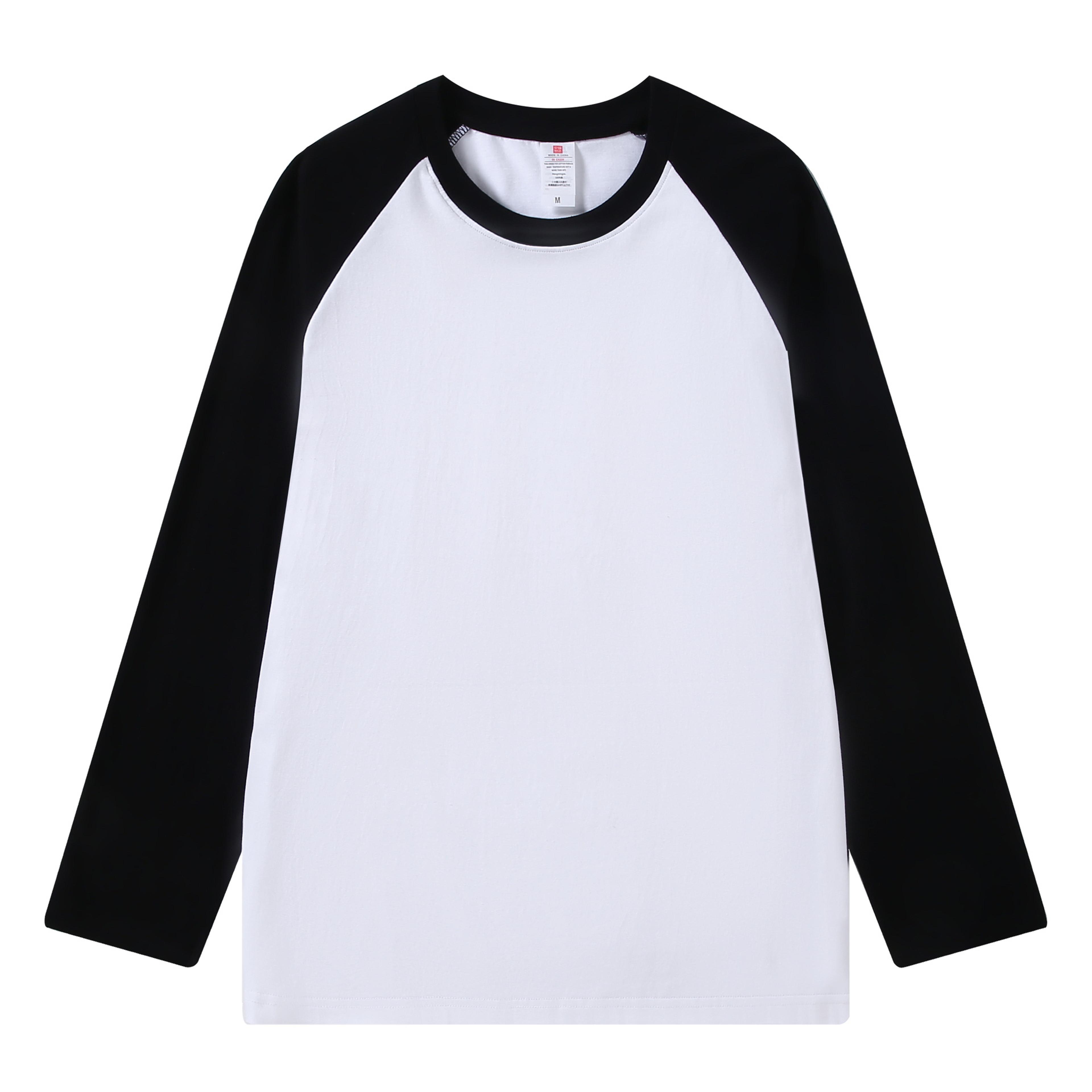 Retro Mens T Shirt Pure Cotton Long Sleeve Top Loose Fit US Style Splicing Shoulder Sleeve Design 3