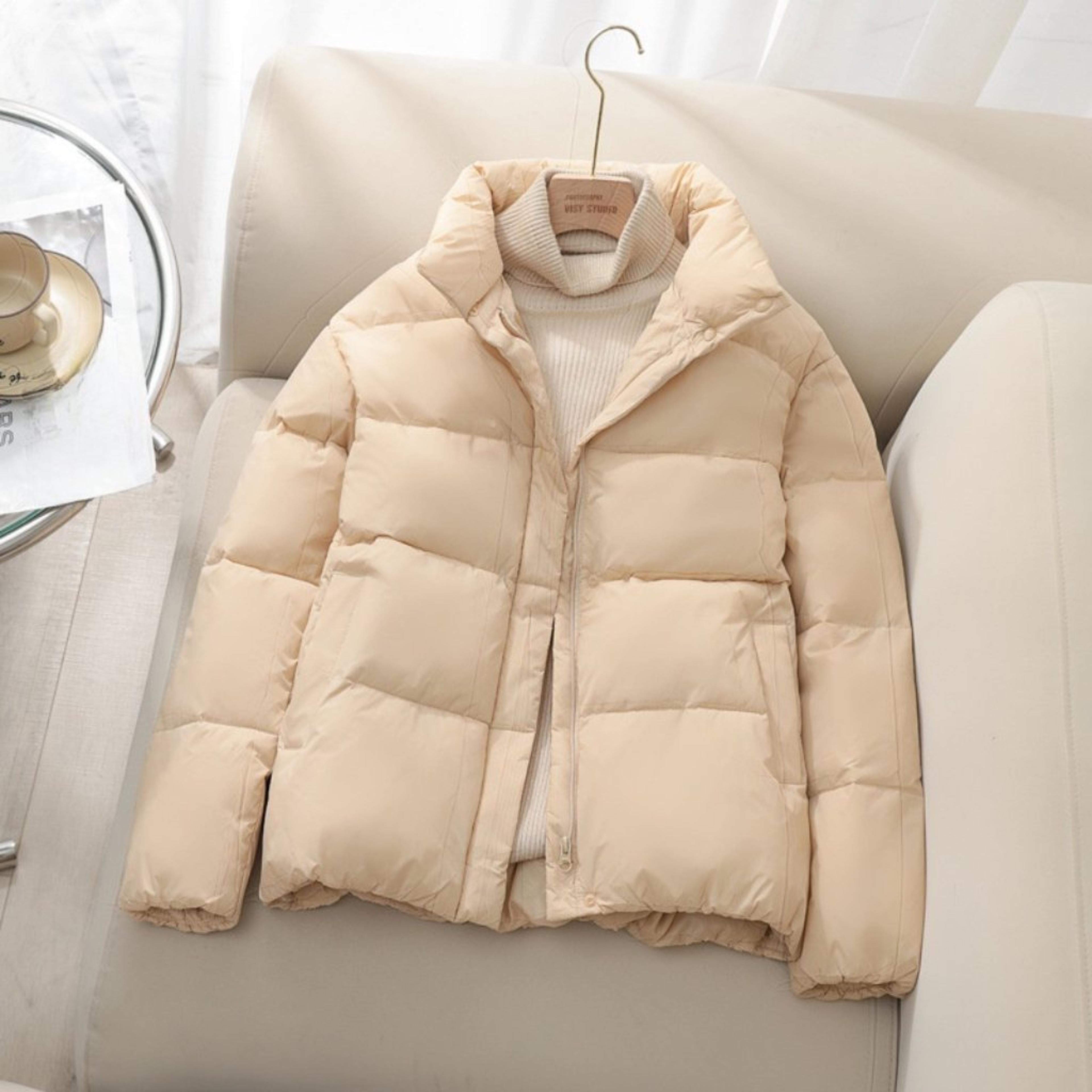 Winter Coat Womens Loose Fit Short Puffer Jacket Thickened Cotton Padding For Cold Weather 1
