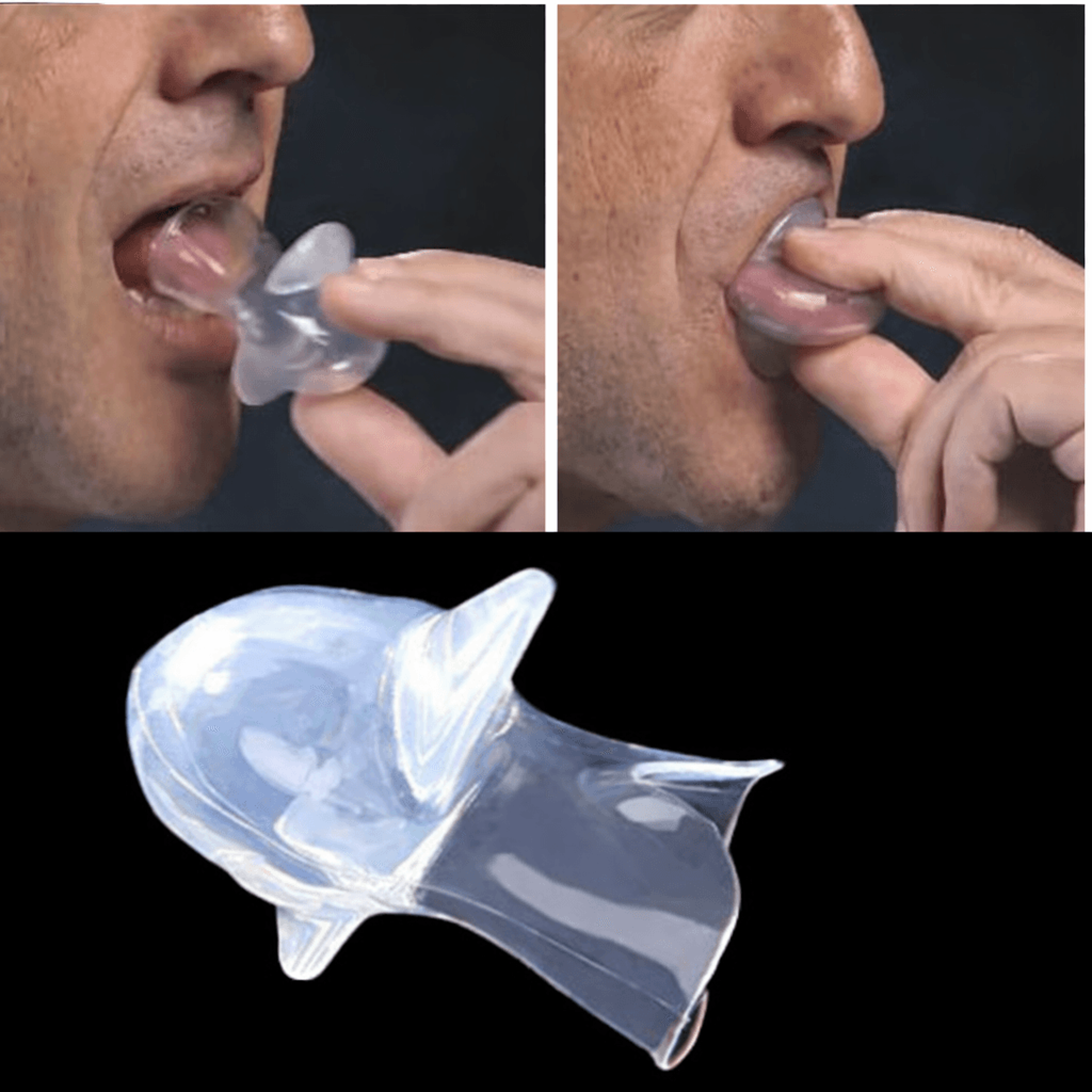 medical anti snore device silicone tongue retainer for better sleep quality