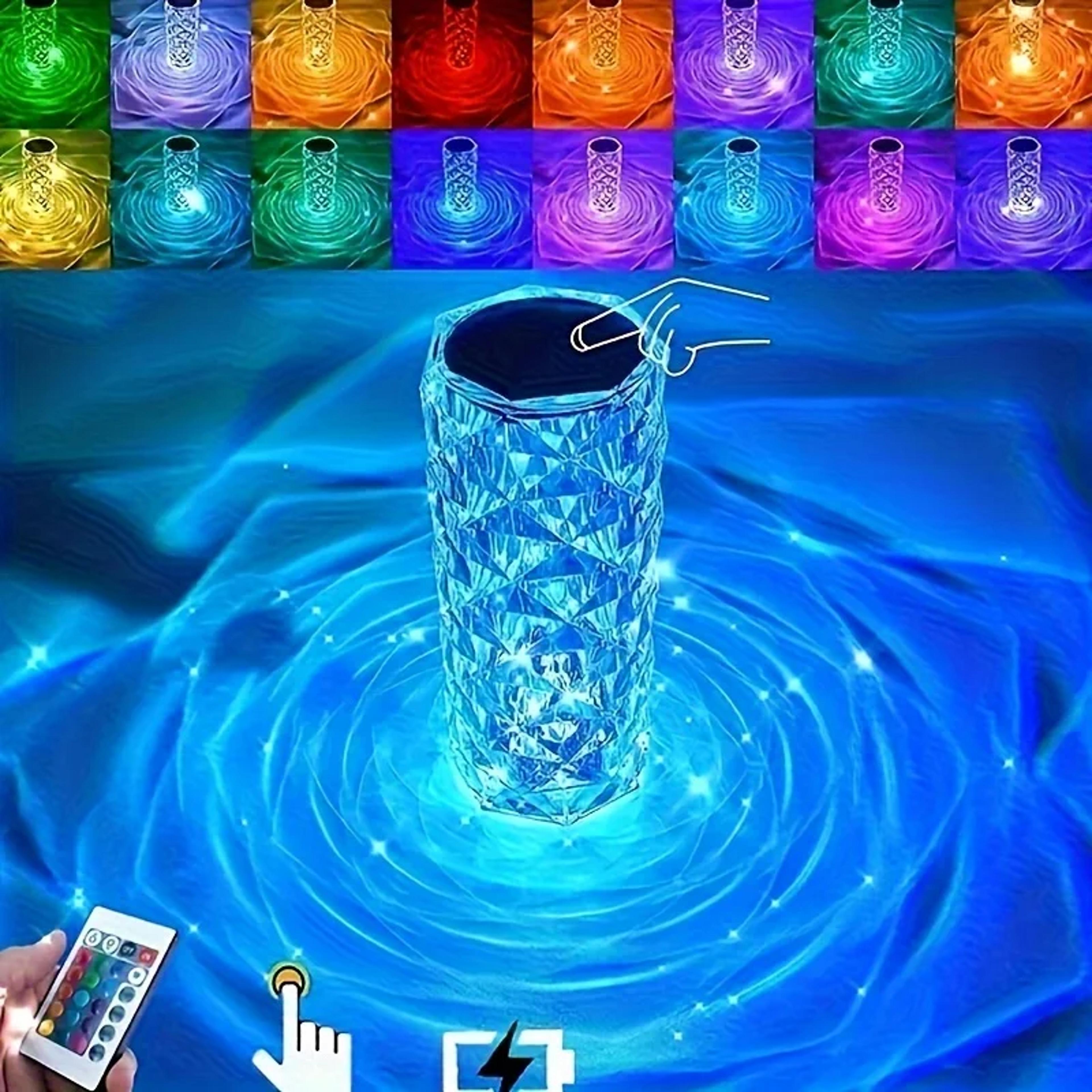 RGB Crystal Lamp Changing USB Romantic LED Rose Table Lamp For Bedroom Party Decor Light 5