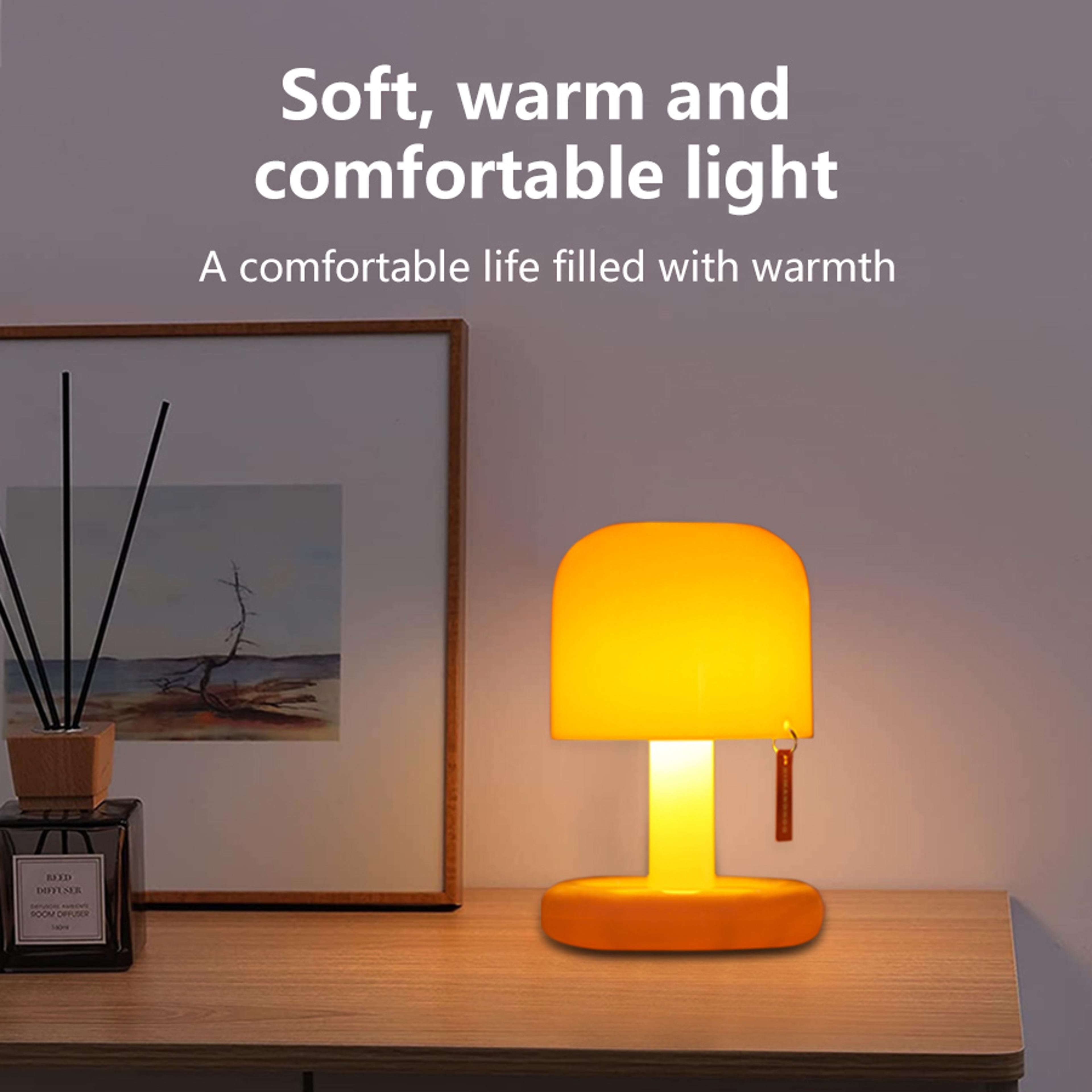 USB Rechargeable Mushroom Lamp LED Table Lamp Mini Sunset Night Light Bedside Lamps Desk Room Decor 1