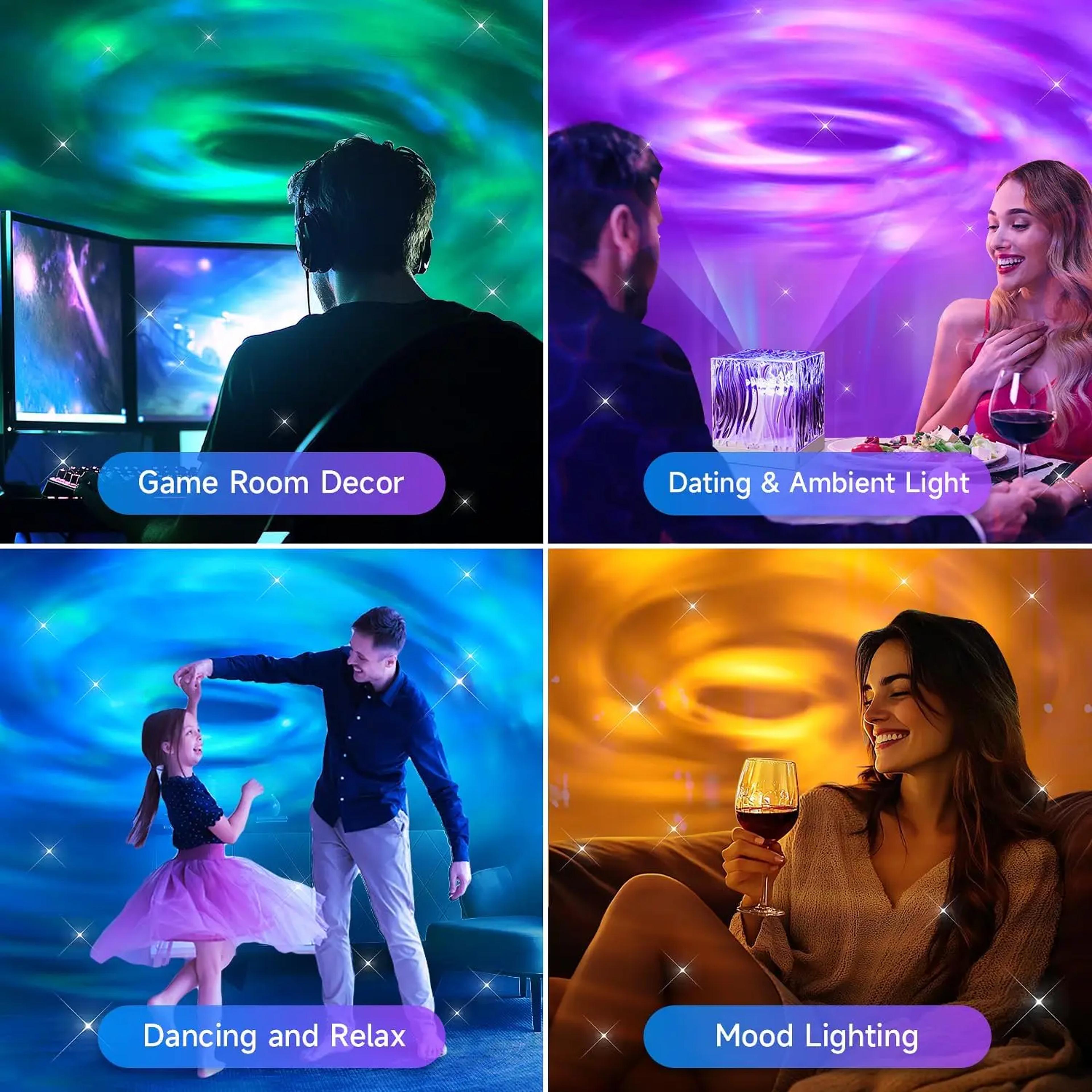 USB LED Galaxy Star Projector Colors Aurora Glow Night Lamp For Childrens Gift 3