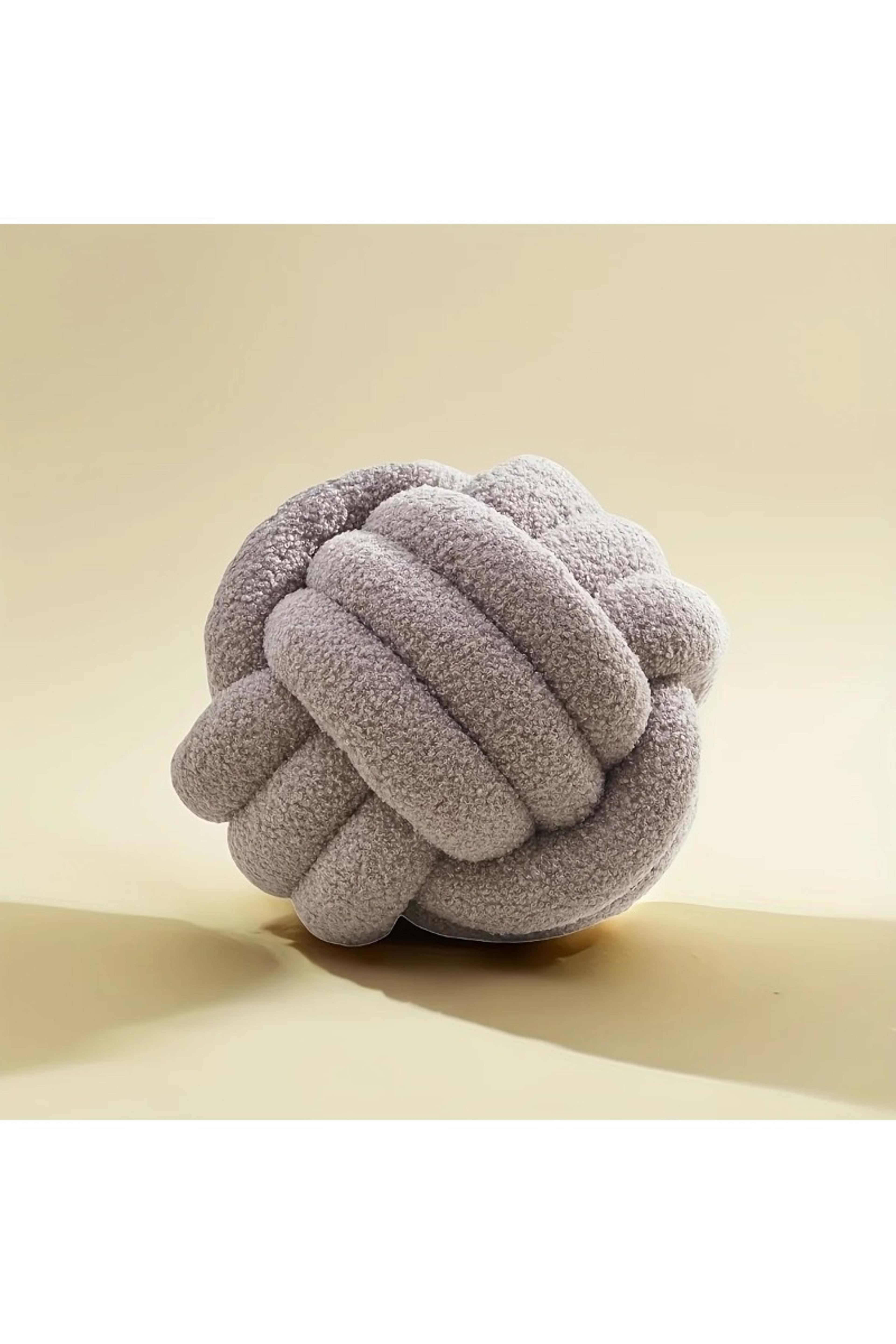 Knotted Woven Ball Pillow Cushion With Backrest For Sofa And Home Bedroom Decoration 6