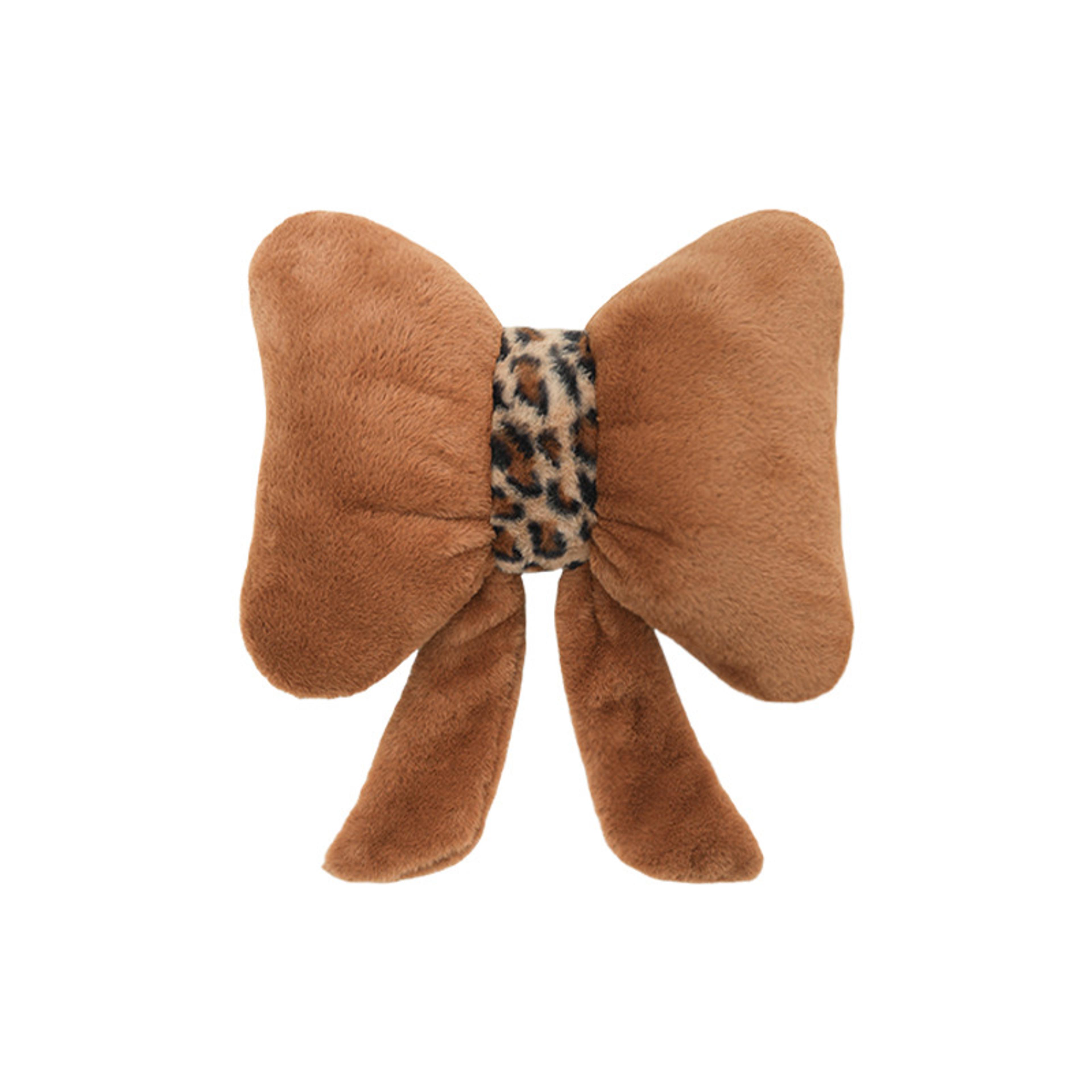 Cute Dusty Pink Bow Throw Pillows Soft Faux Rabbit Fur Aesthetic Home Decor Decorative Bow Pillow 6