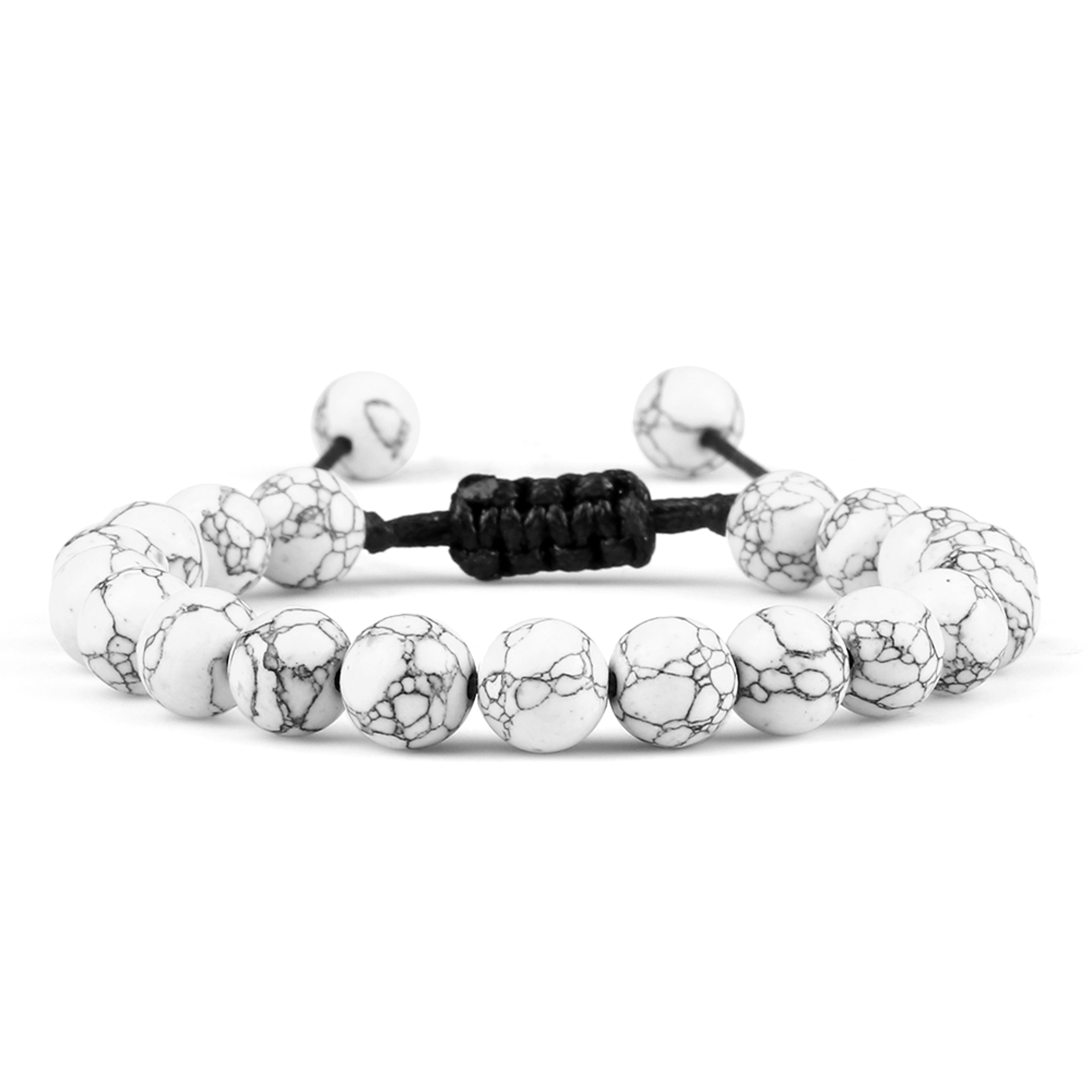 Beads Adjustable Couples Bracelets Black White Macrame Lovers Bracelet For Men Women Distance Jewel 8