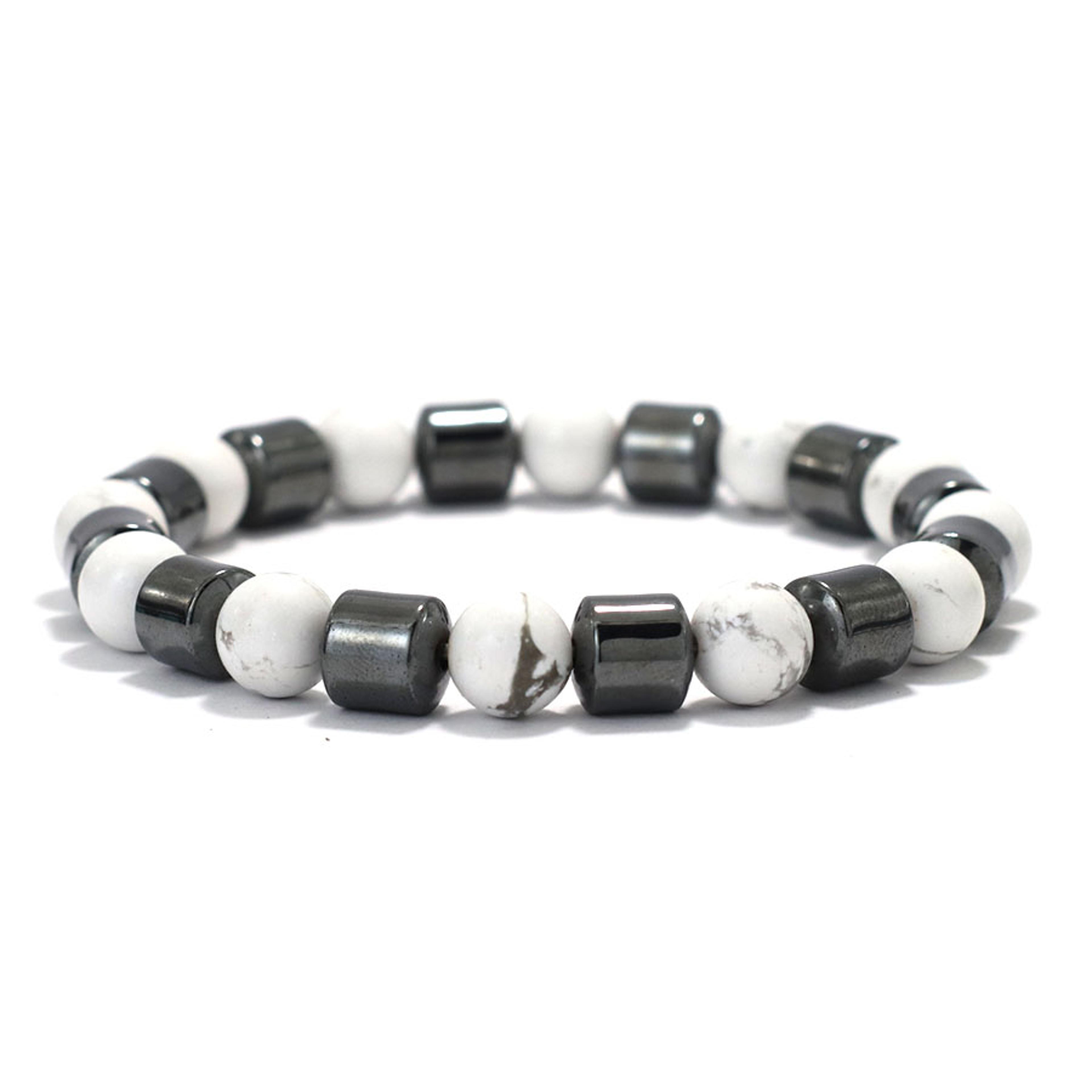 Premium Men Bracelet Howlite Hematite Tiger Eyes Homme Cycling Decoration 7