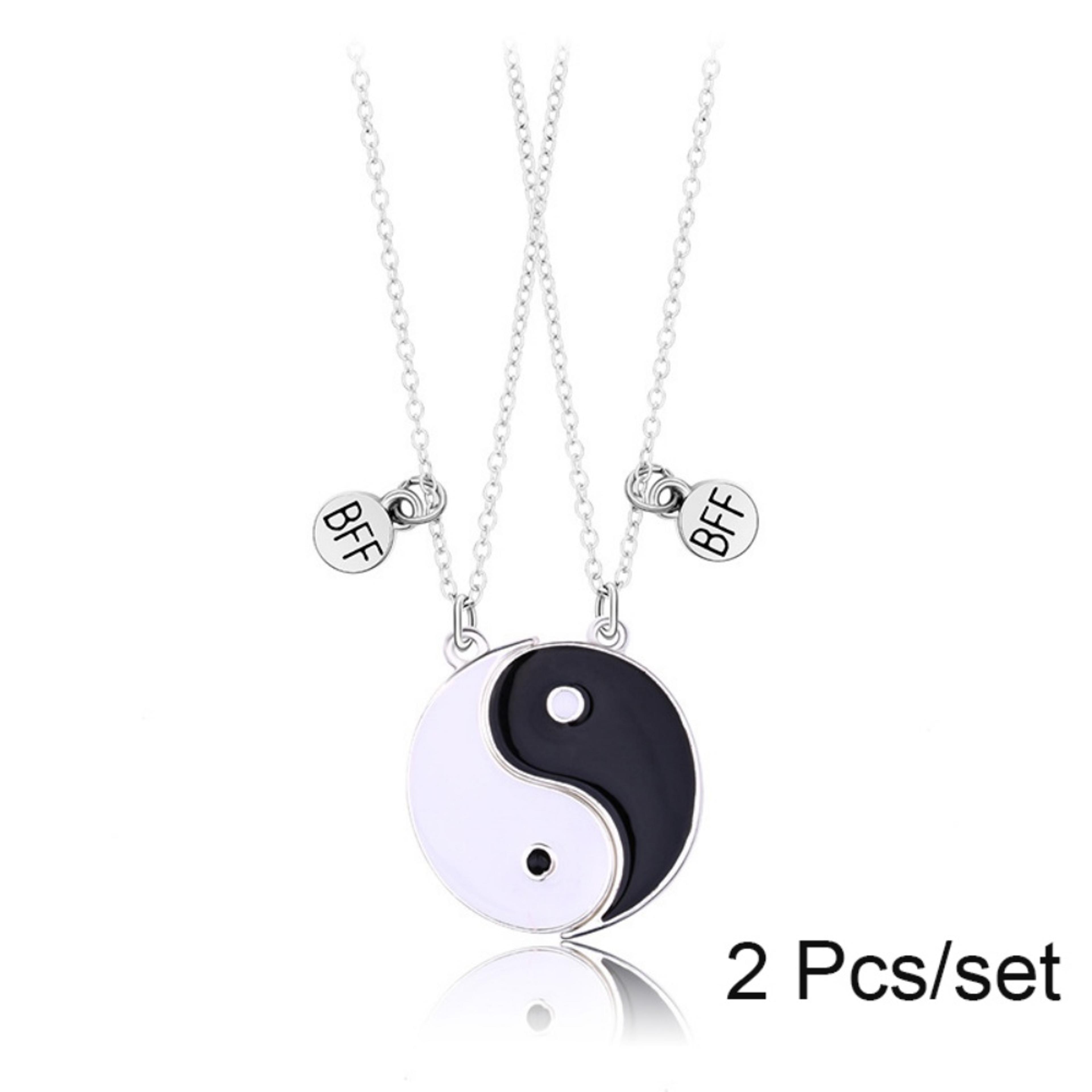 Best Friends Pendant Necklace Magnetic Broken Heart Chain Adjustable Lover BFF Jewelry Gift For Wom 7