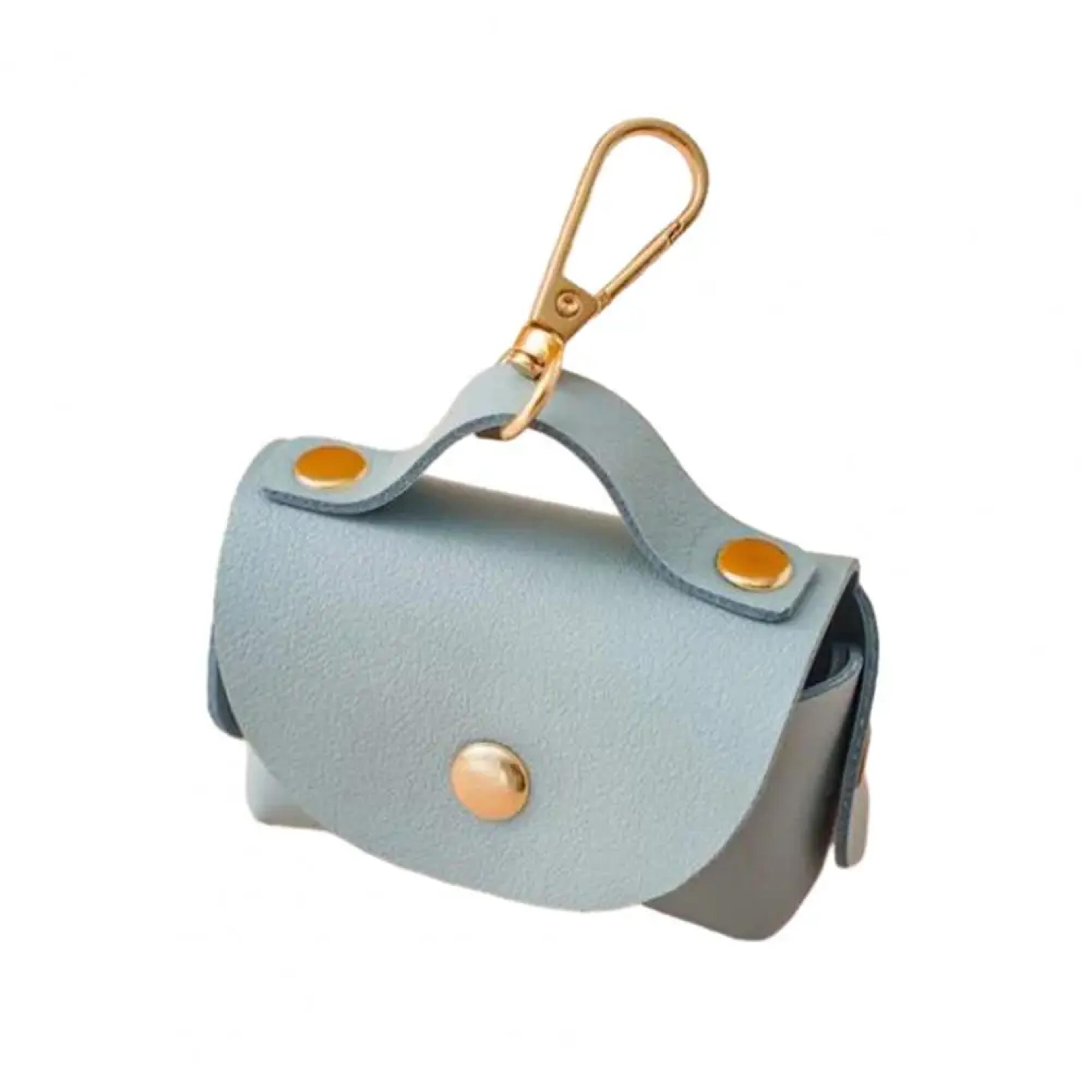 Faux Leather Pet Poop Bag Holder With Dispenser Portable Dog Bag Organizer Stylish Pet Supplies For 3