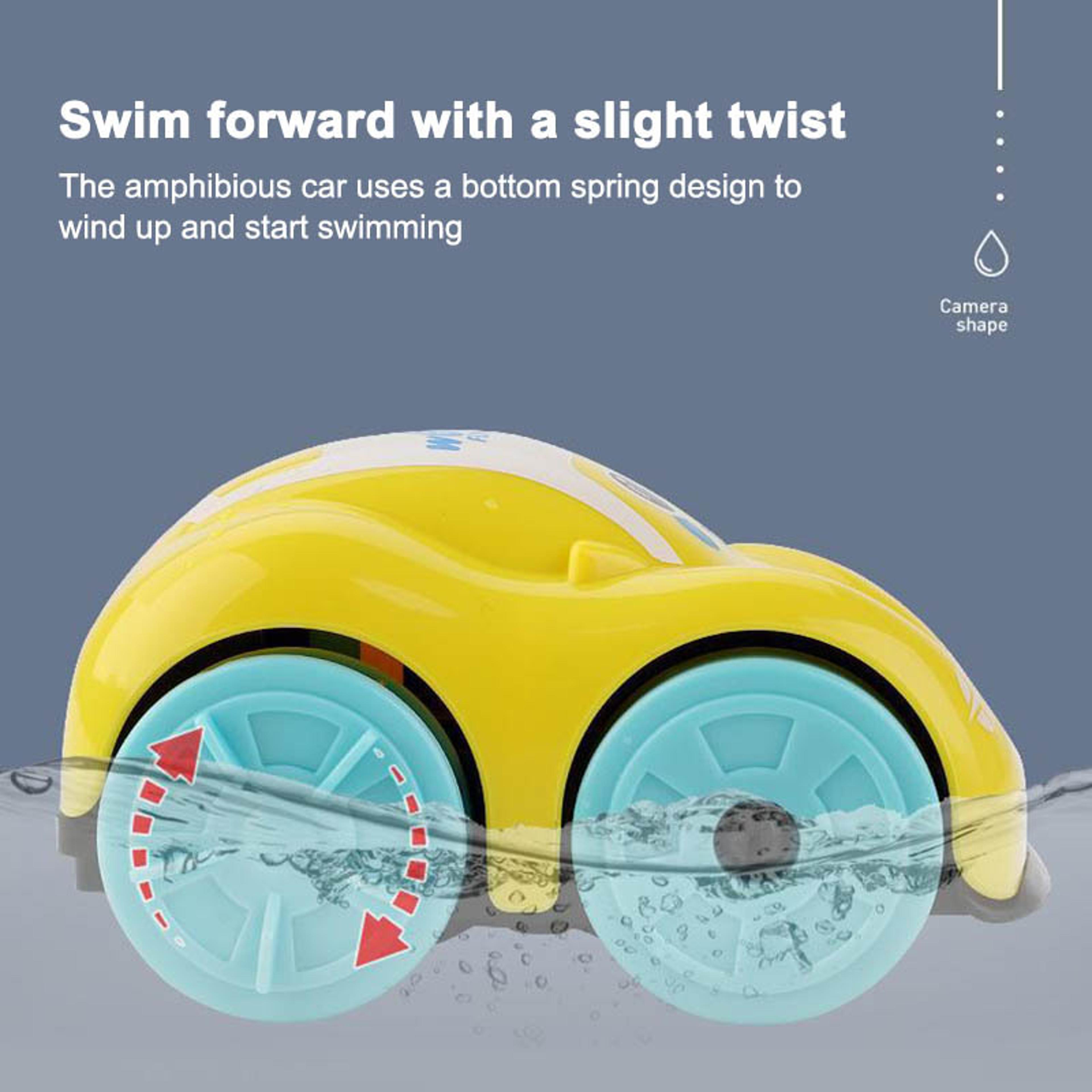 Cute Baby Bath Toys Children Bathing Swimming Duck Clockwork Car Cartoon Vehicle Water Playing Gift 3