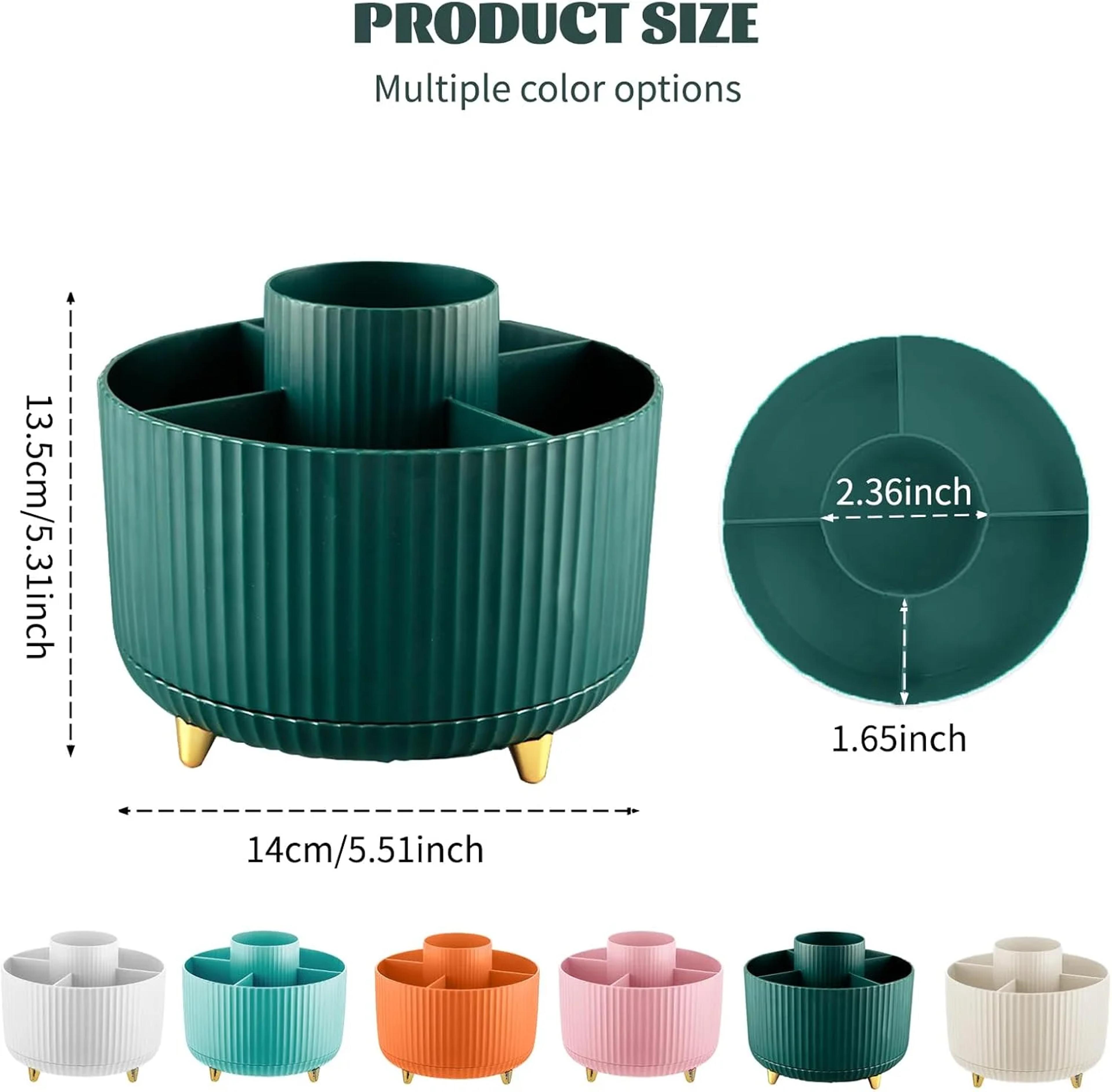 Cosmetic Storage Box With 5 Compartments And Rotation For Easy Access 6