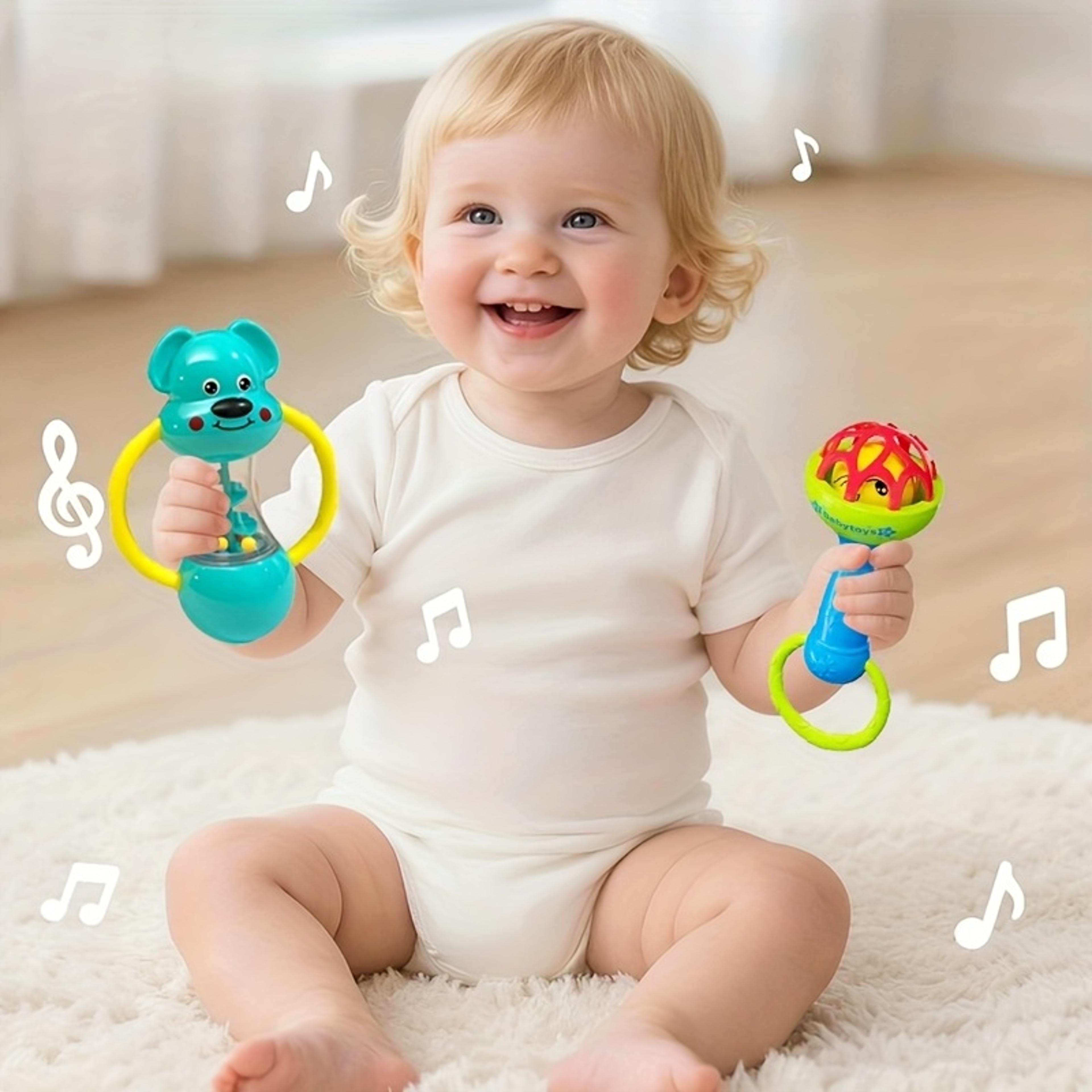 AnimalThemed Blue Style Single Head Bell Vibrant Musical Toy For Toddlers Durable ABS Material For  2