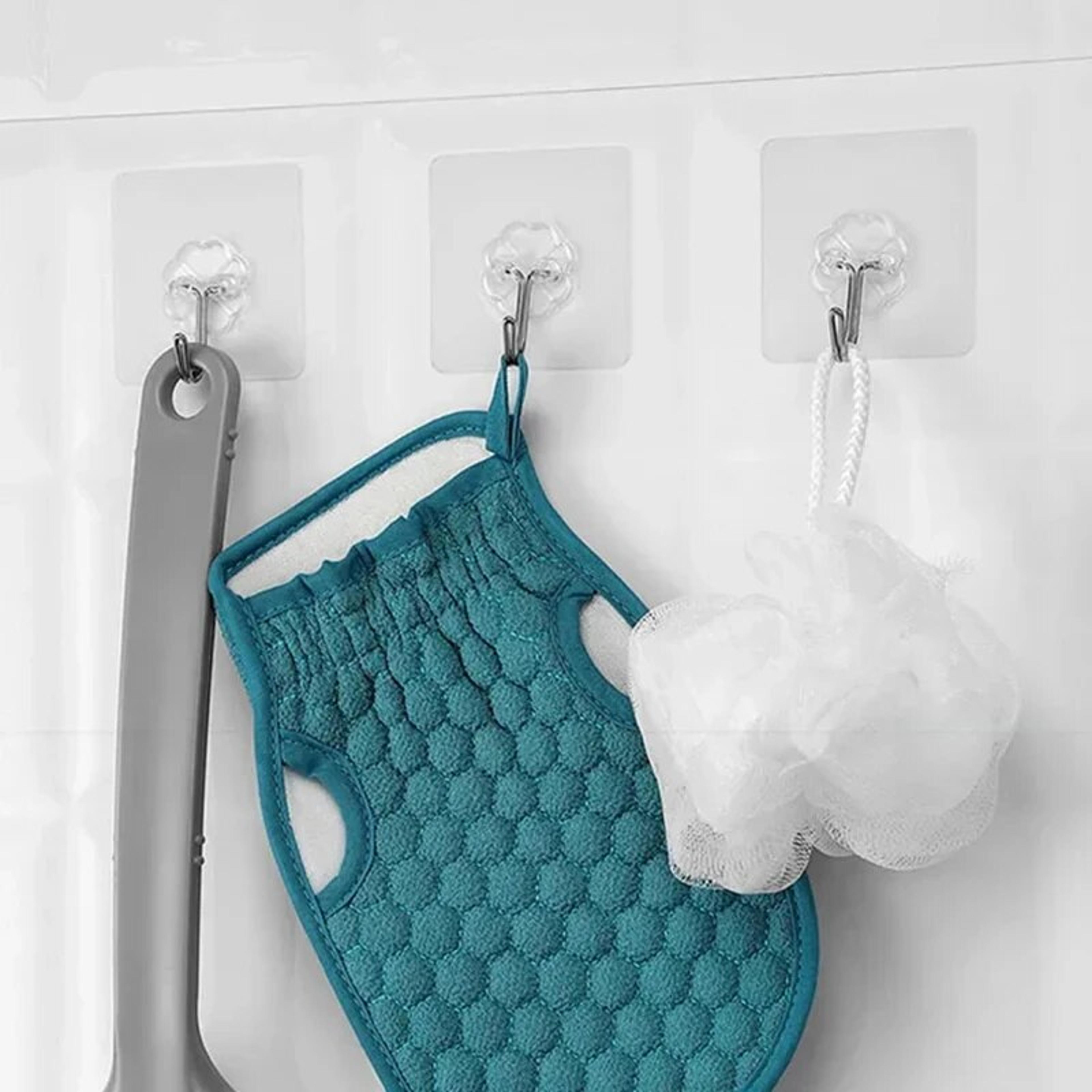 SelfAdhesive Stainless Steel Transparent Hooks For Bathroom Towel Storage Clothes Key Pendant Organ 2