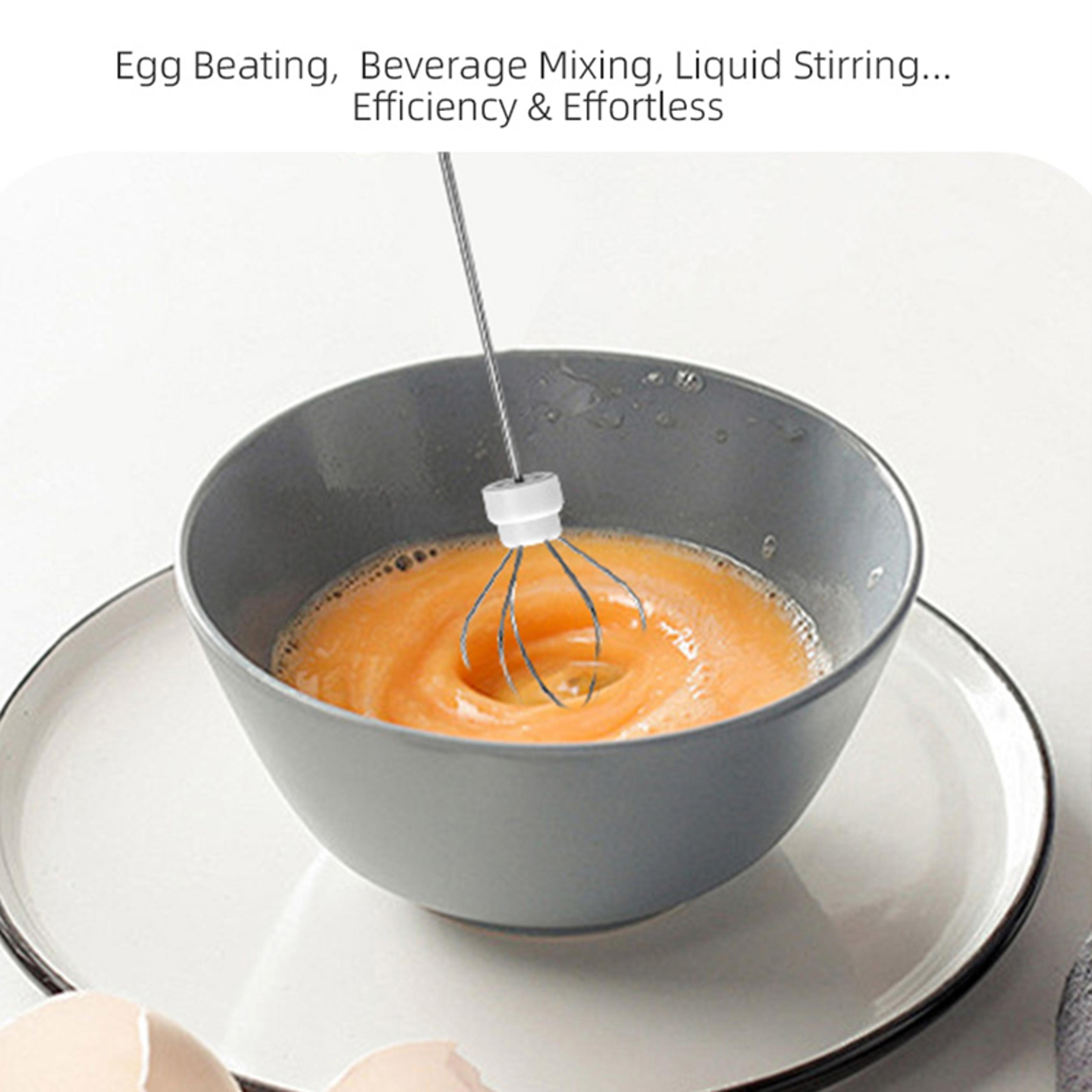 Wireless Electric Milk Frother Egg Beater Speeds TypeC Charging Mini Handheld Foam Maker Coffee Whi 2