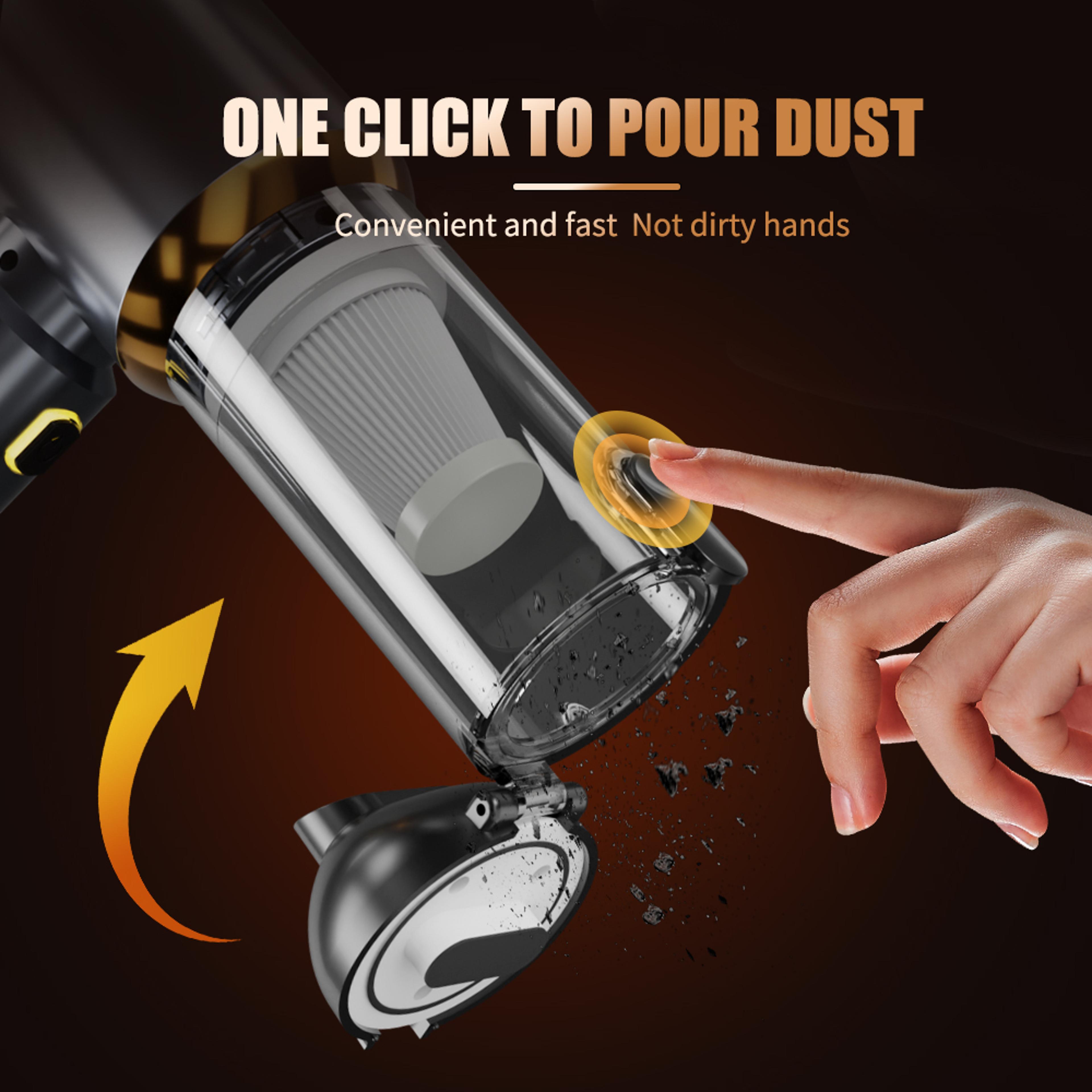 Cordless Mini Car Vacuum Cleaner Powerful HandHeld Wireless Cleaner Portable Car Cleaning Machine 4