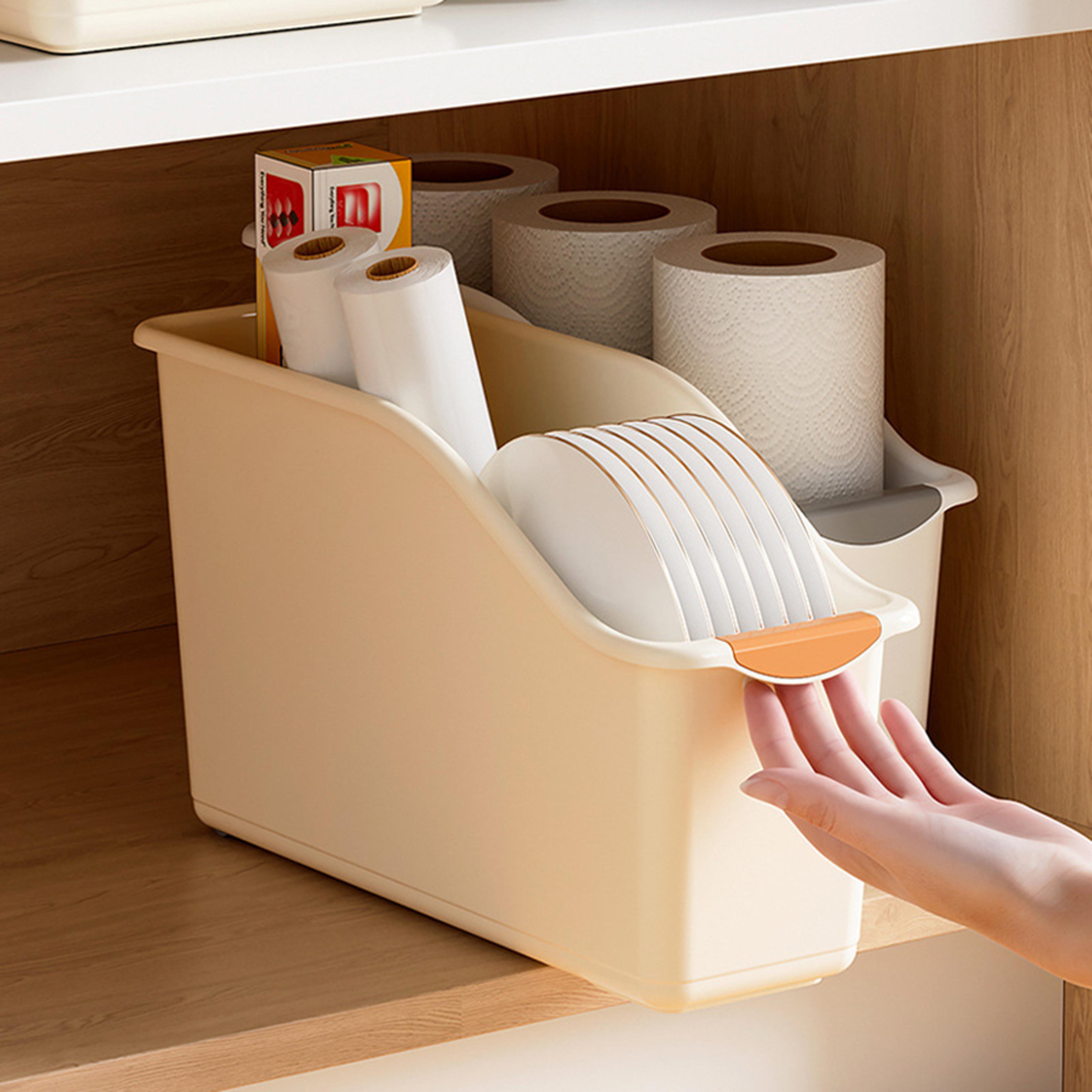 Pull Out Under Sink Organizer With Wheels Kitchen Bathroom Cabinet Organizers Multipurpose Plastic  0